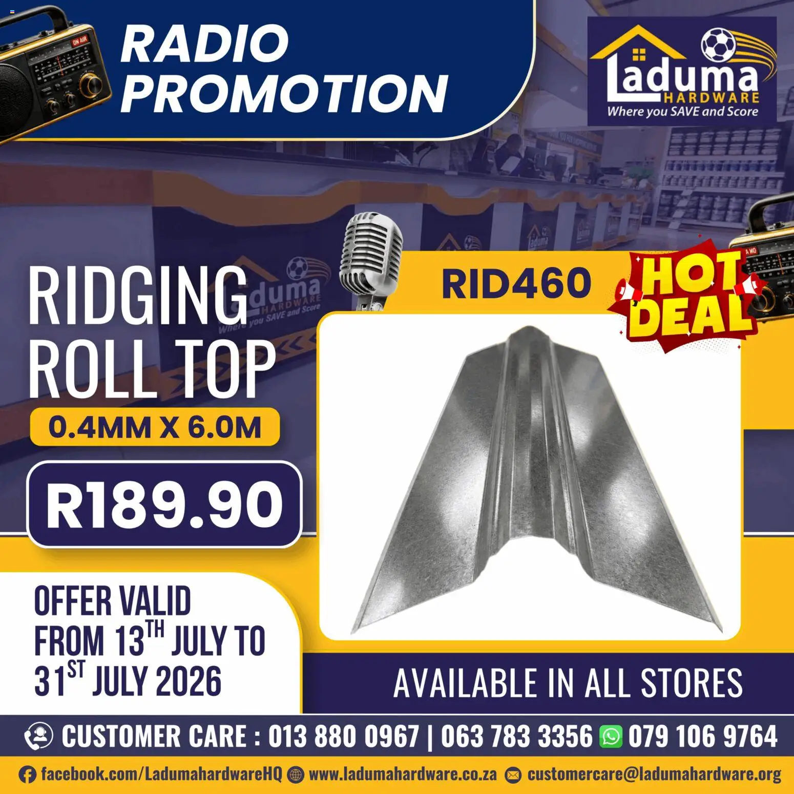 New Laduma Hardware catalogue – valid from 13/07/2026 | Page: 2 | Products: Radio