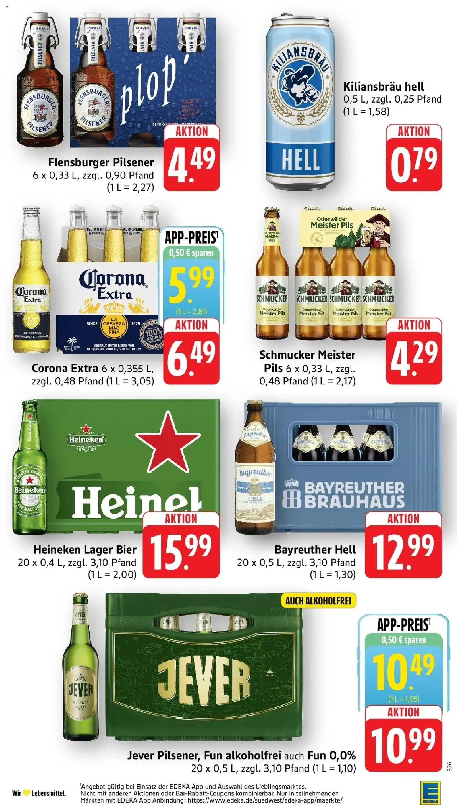 Edeka Prospekt Bensheim (ab 28.09.2026) » Angebote Online | Seite: 31 | Produkte: Bier, Pils, Flensburger, Heineken