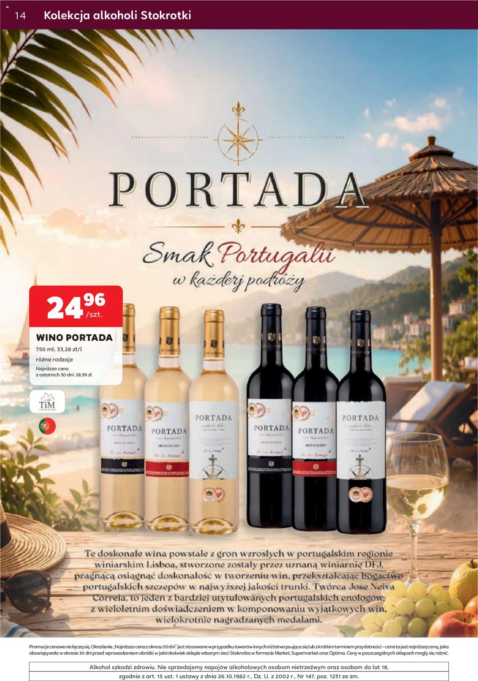 Stokrotka gazetka - Oferta alkoholowa od 11.06.2026 | Strona: 14 | Produkty: Stokrotka, Wino, Alkohol