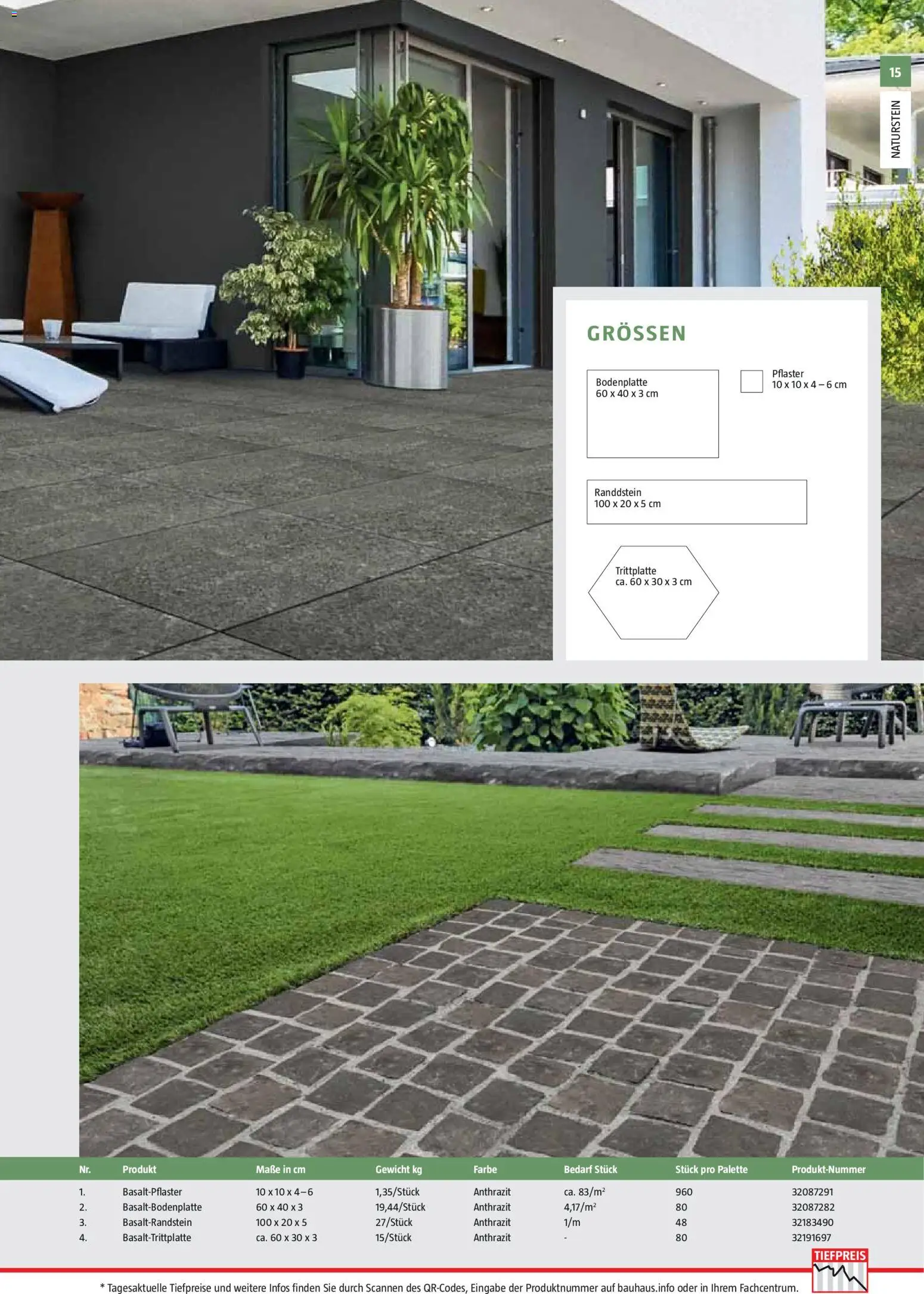 Bauhaus Gartenbaumaterialien gültig ab 01.04.2026 | Seite: 15 | Produkte: Gewicht