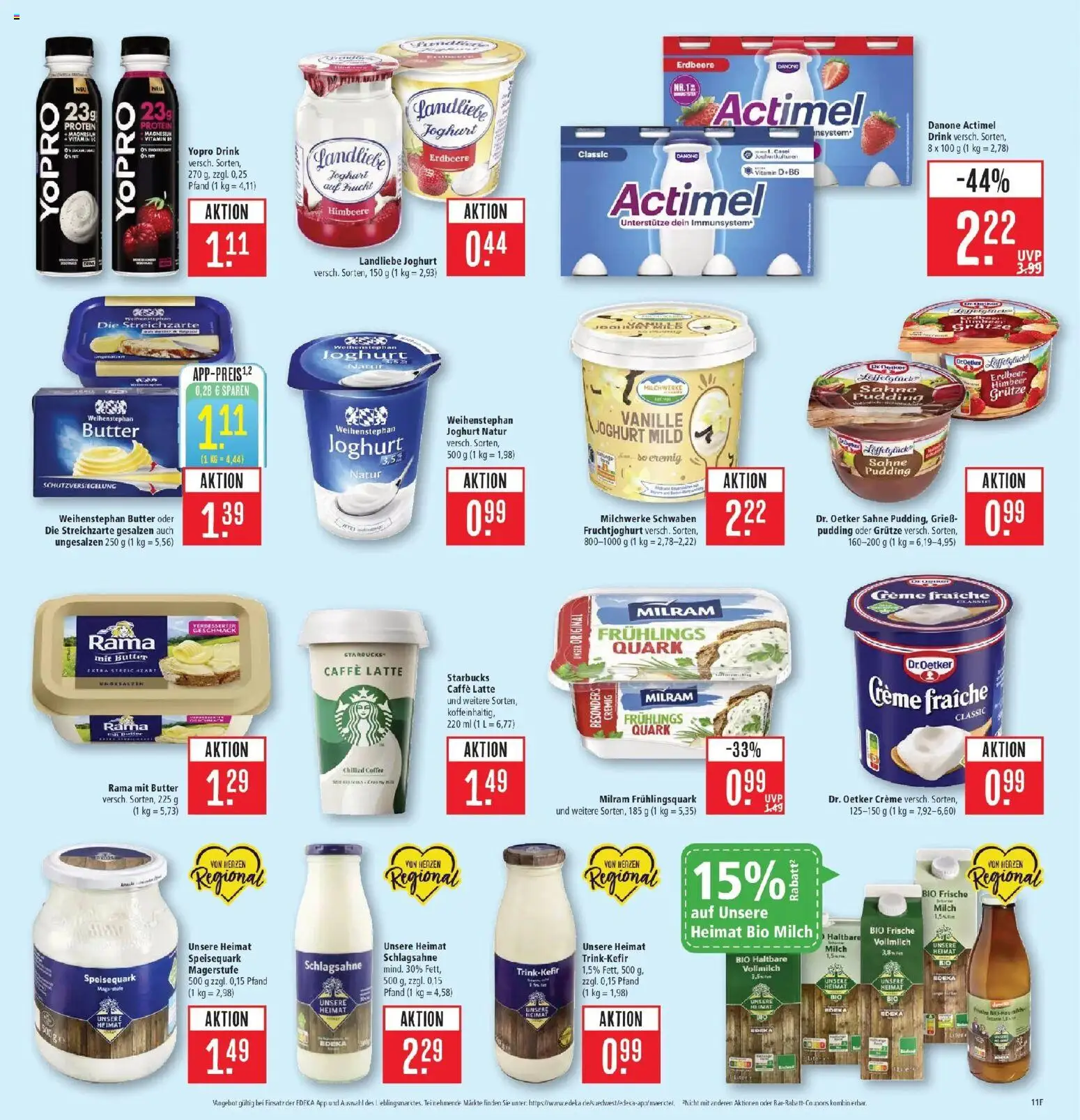 Marktkauf Prospekt Böblingen – gültig ab 06.07.2026 | Seite: 11 | Produkte: Starbucks, Landliebe joghurt, Sahne, Speisequark