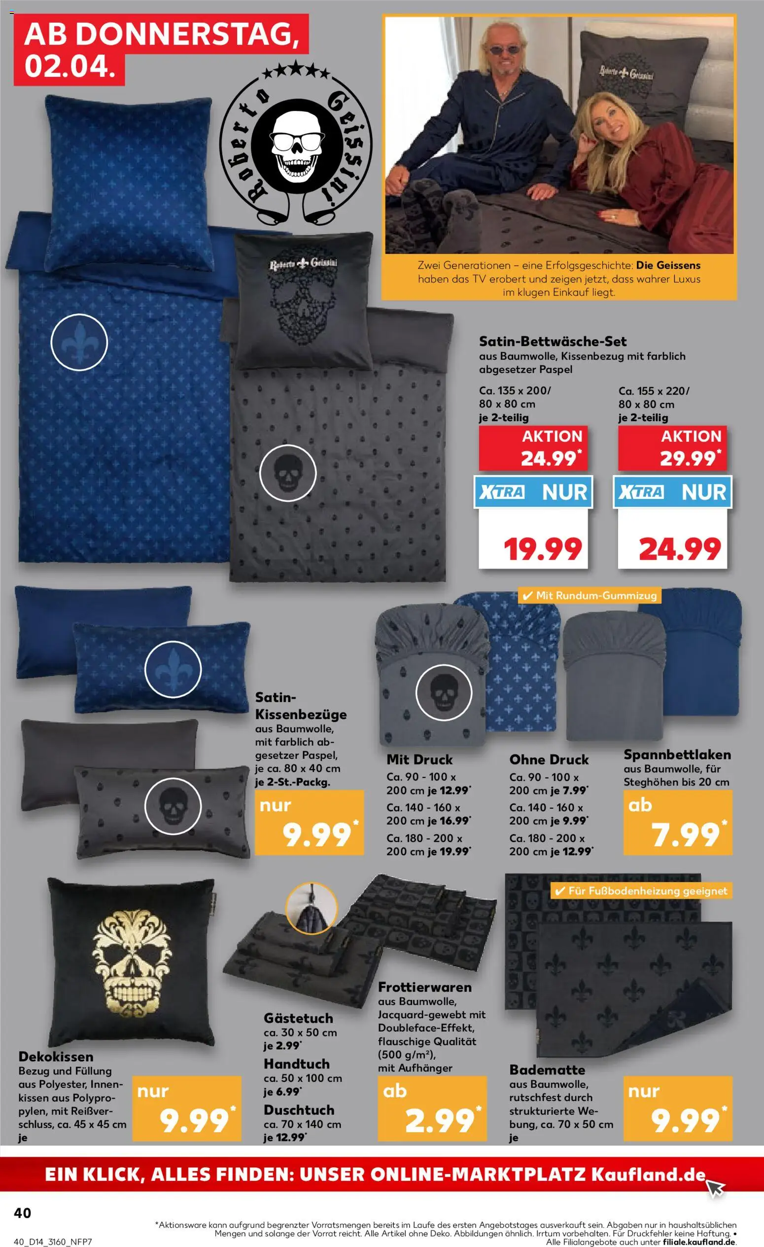 Kaufland Prospekt Rostock	 – gültig ab 02.04.2026 | Seite: 40 | Produkte: Kissen, TV
