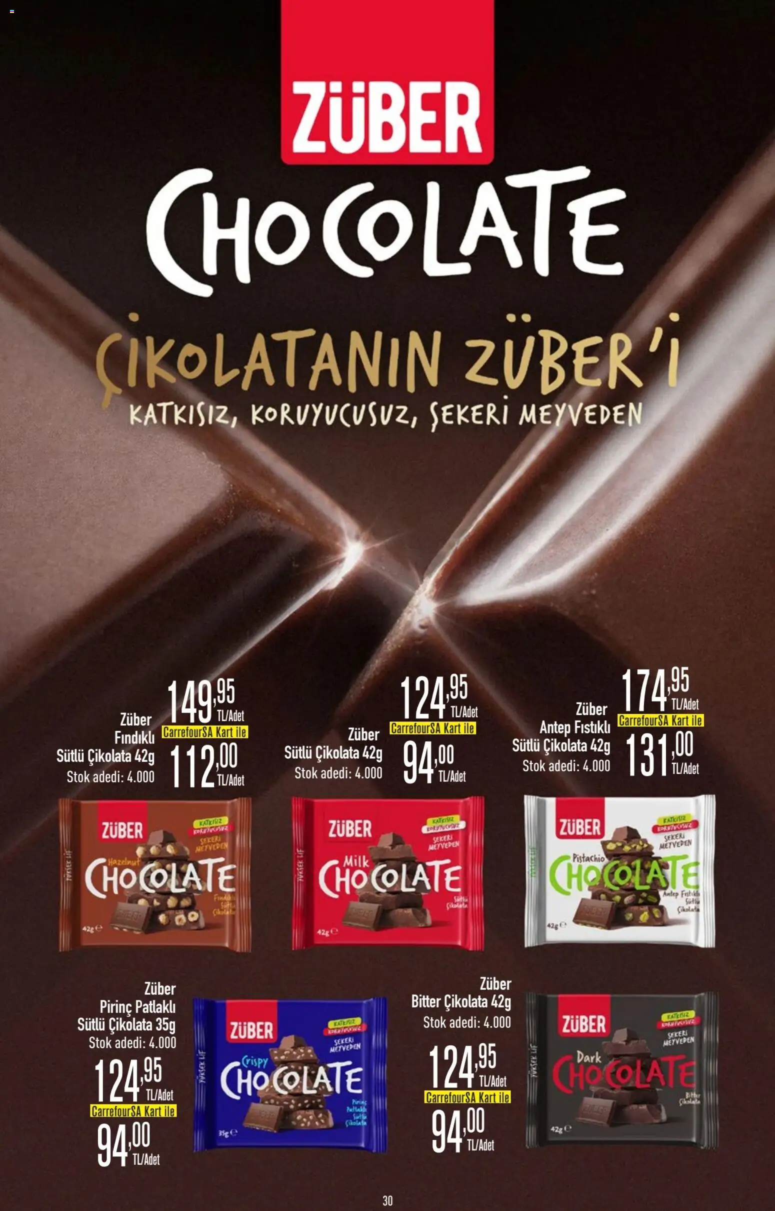 CarrefourSA Katalog - 06 Ağustos 2026 tarihinden itibaren geçerlidir | Sayfa: 30 | Ürünler: Çikolata, Pirinç