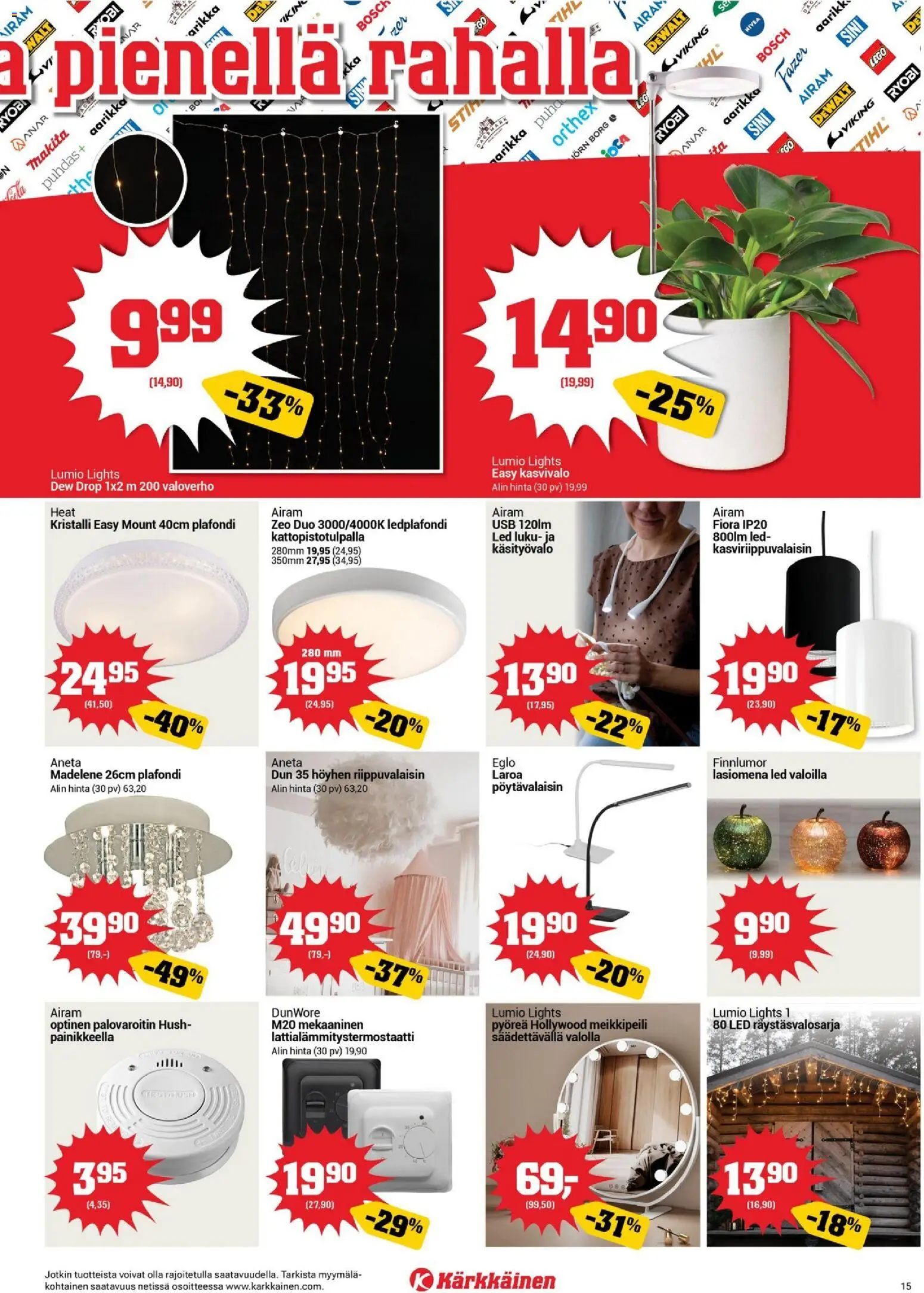 Kärkkäinen tarjoukset – voimassa 16/09/2026 alkaen | Sivu: 15 | Tuotteet: USB, Meikkipeili, Palovaroitin, Pöytävalaisin