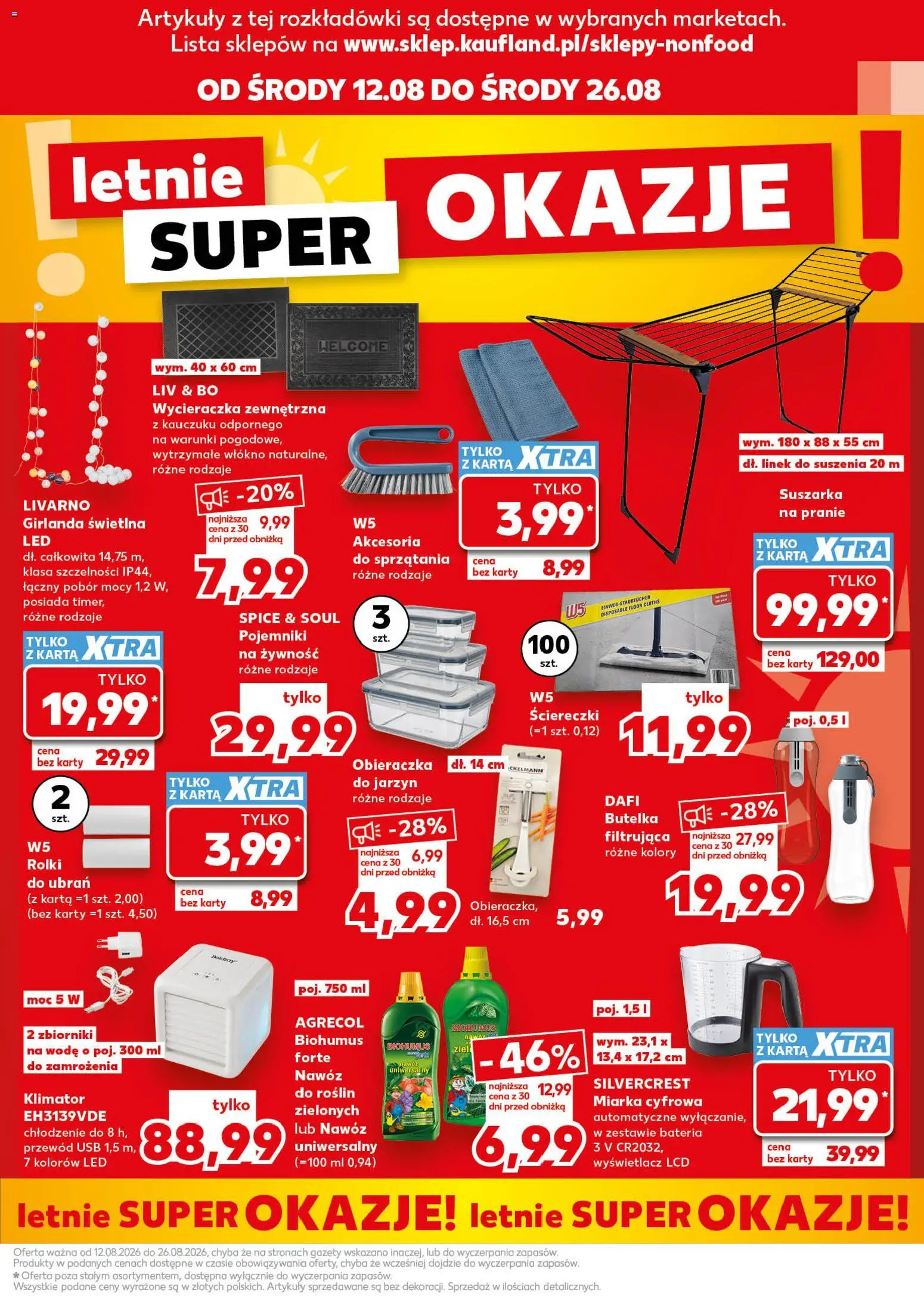 Kaufland gazetka - Złap Okazje od 12.08.2026 | Strona: 9 | Produkty: Żywność, Suszarka, Cr2032, Nawóz