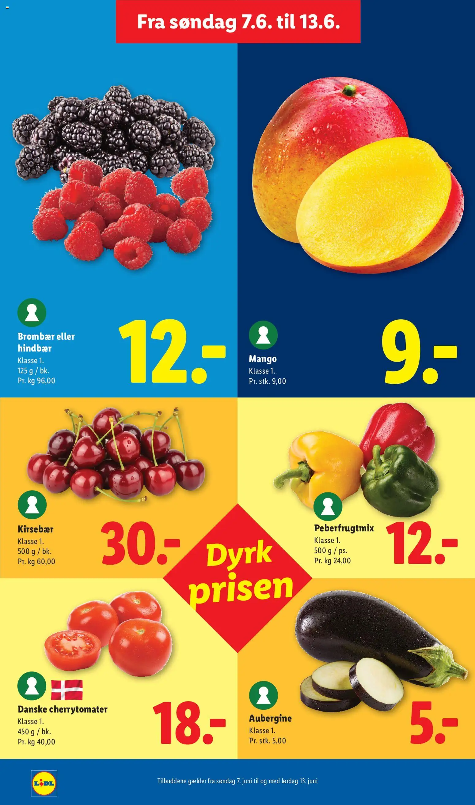 Lidl tilbudsavis – gyldig fra 11/06/2026 | Side: 20 | Produkter: Mango, Kirsebær, Aubergine, Cherrytomater