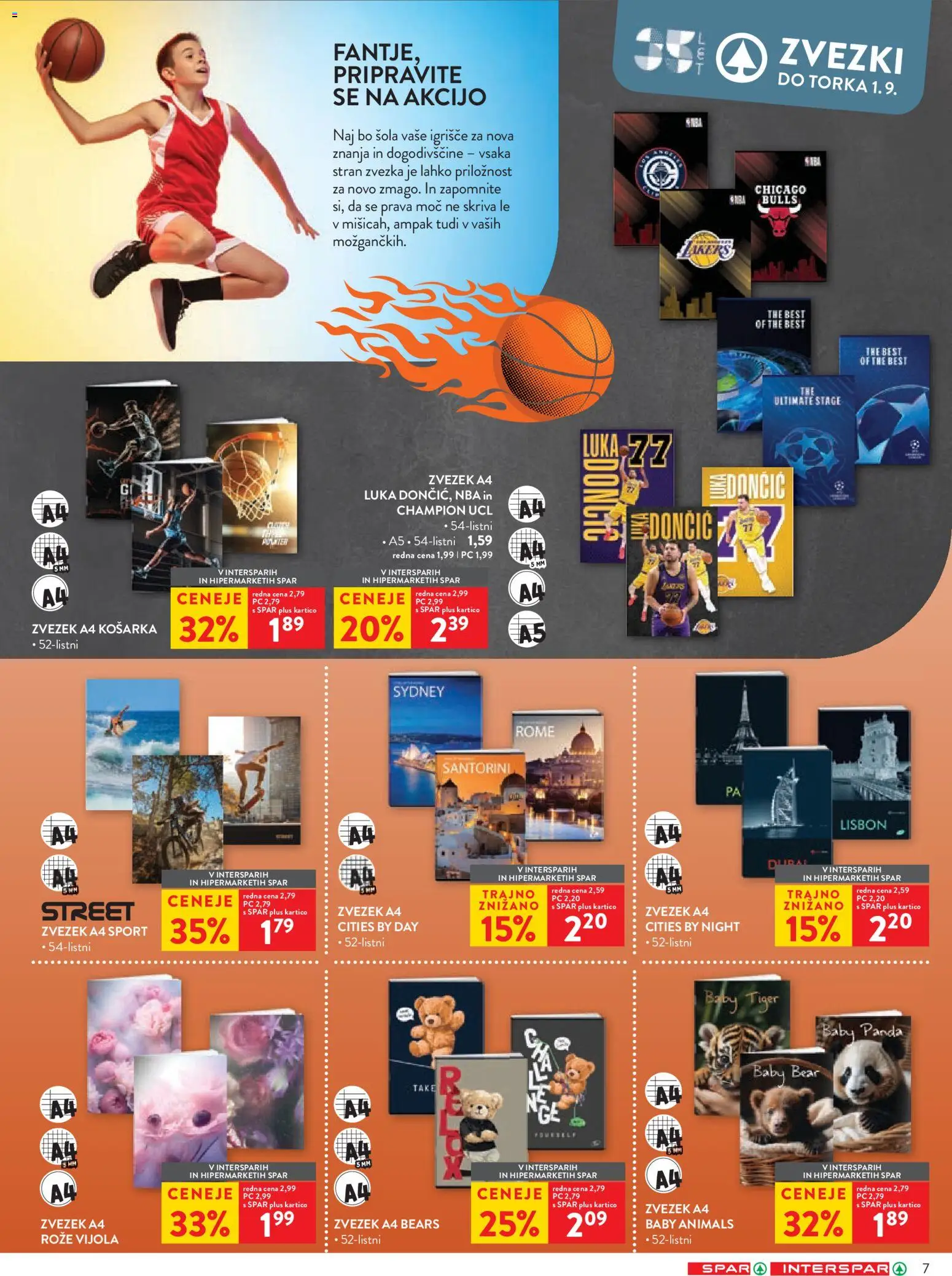 Novi Spar katalog ponudbe – veljaven od 29.07.2026 | Stran: 7 | Izdelki: Zvezek