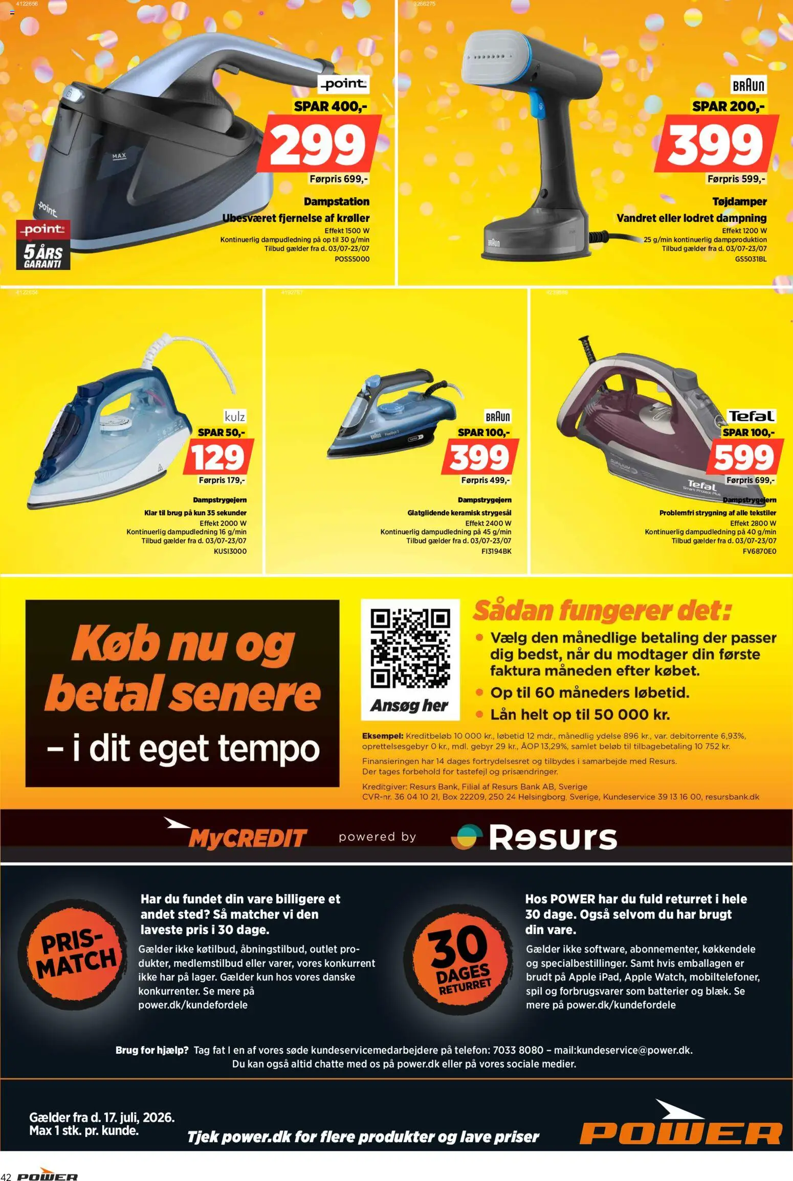 Power tilbudsavis – gyldig fra 17/07/2026 | Side: 42 | Produkter: Batterier, Telefon, Søm, Spil