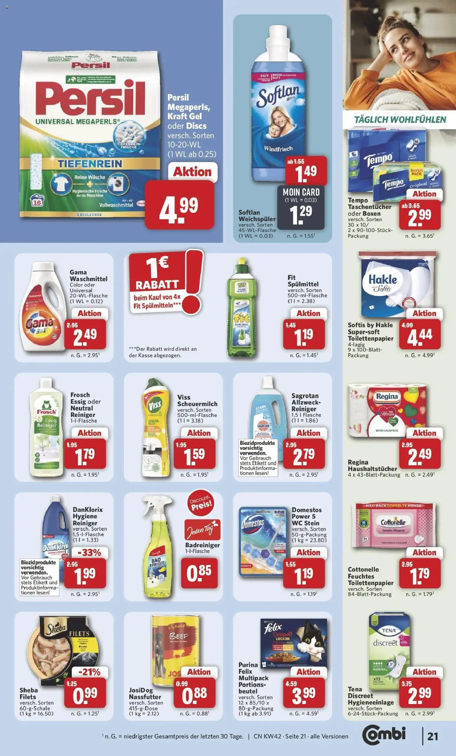 Combi Prospekt Celle – gültig ab 12.10.2026 | Seite: 21 | Produkte: Taschentücher, Duft, Weichspüler, Waschmittel