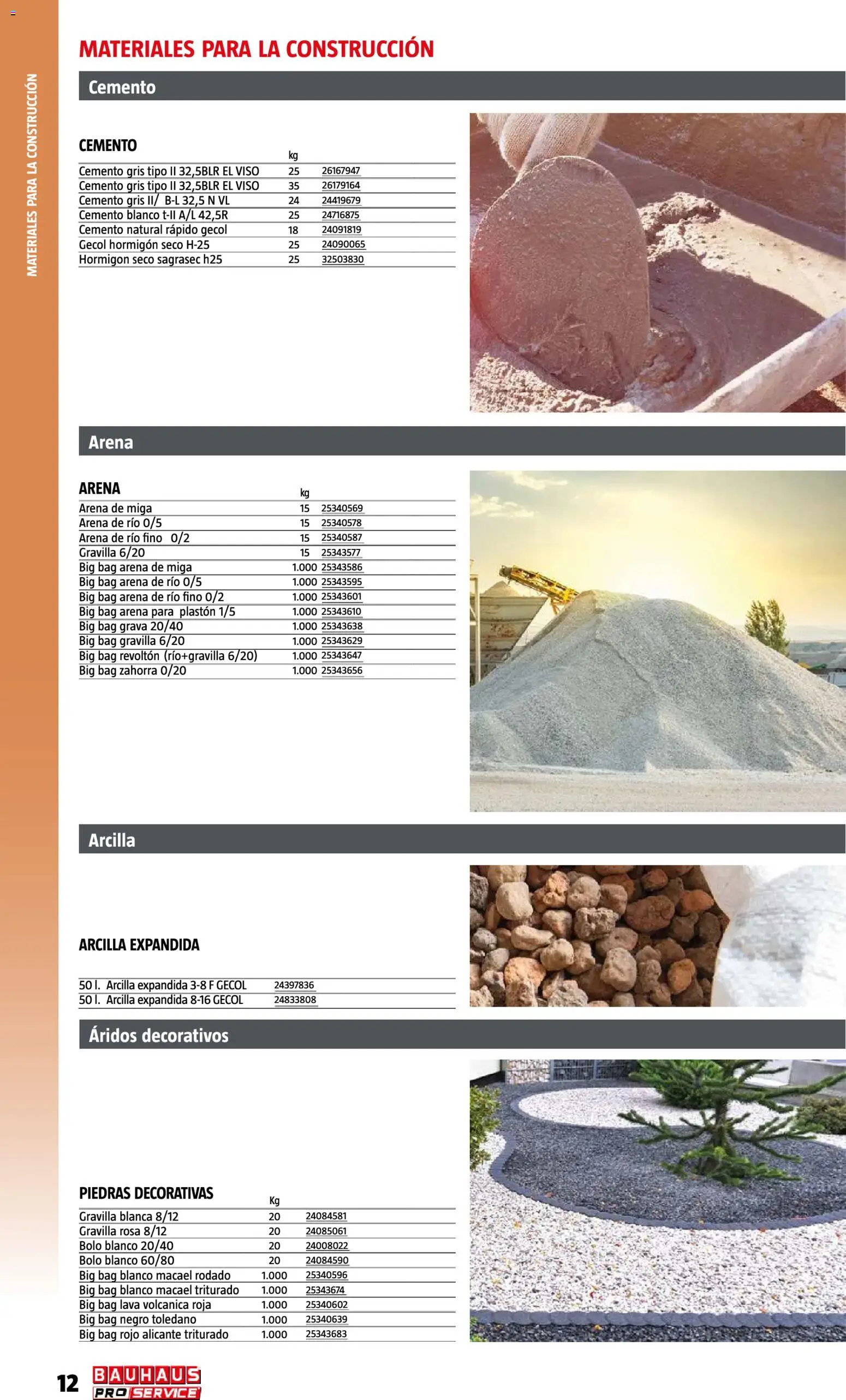 Bauhaus ProService │ válido desde el 11/05/2026 | Página: 12 | Productos: Cemento