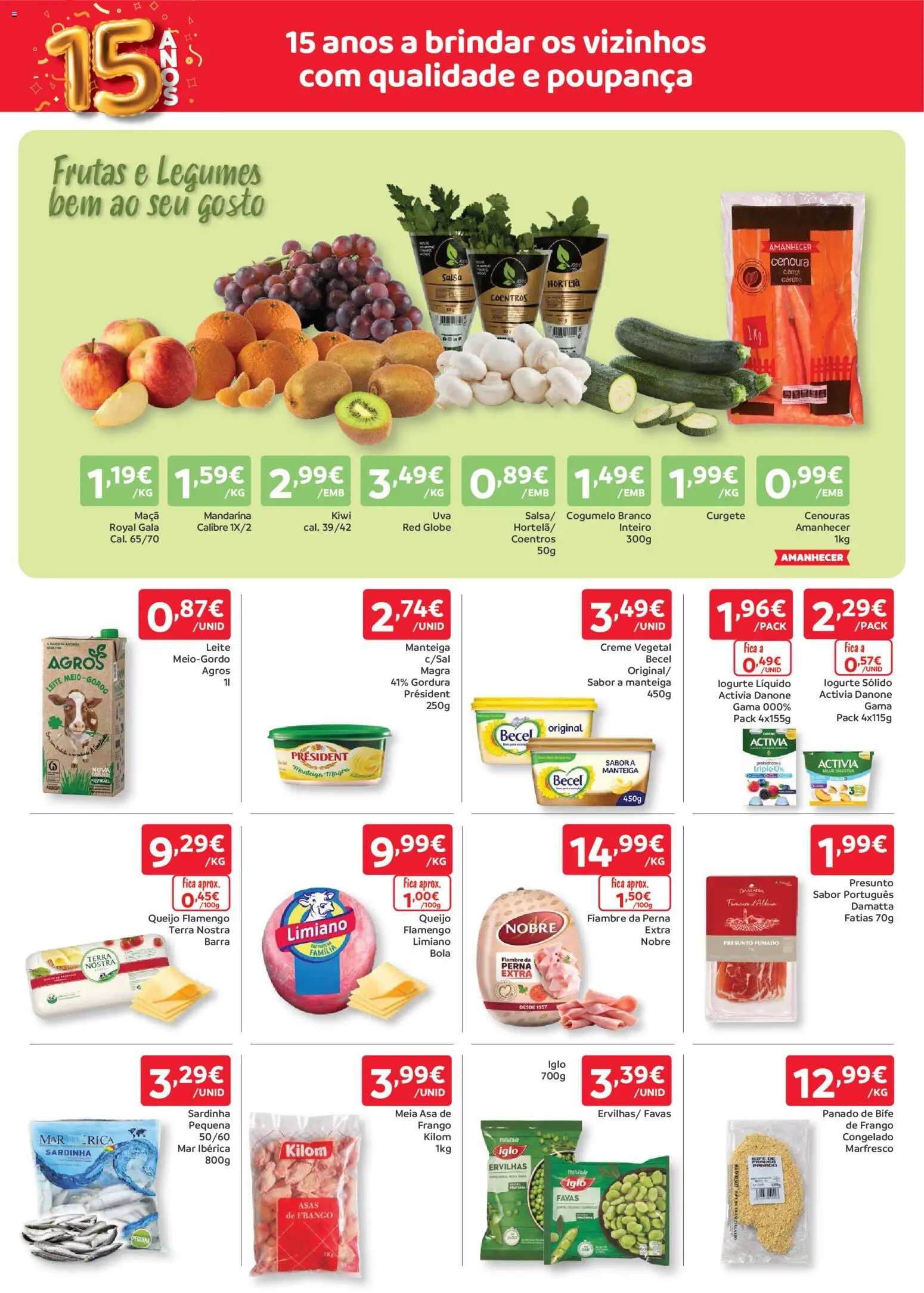 Amanhecer folheto │ válido de 16.04.2026 | Página: 2 | Produtos: Asas de frango, Frango, Maça, Creme