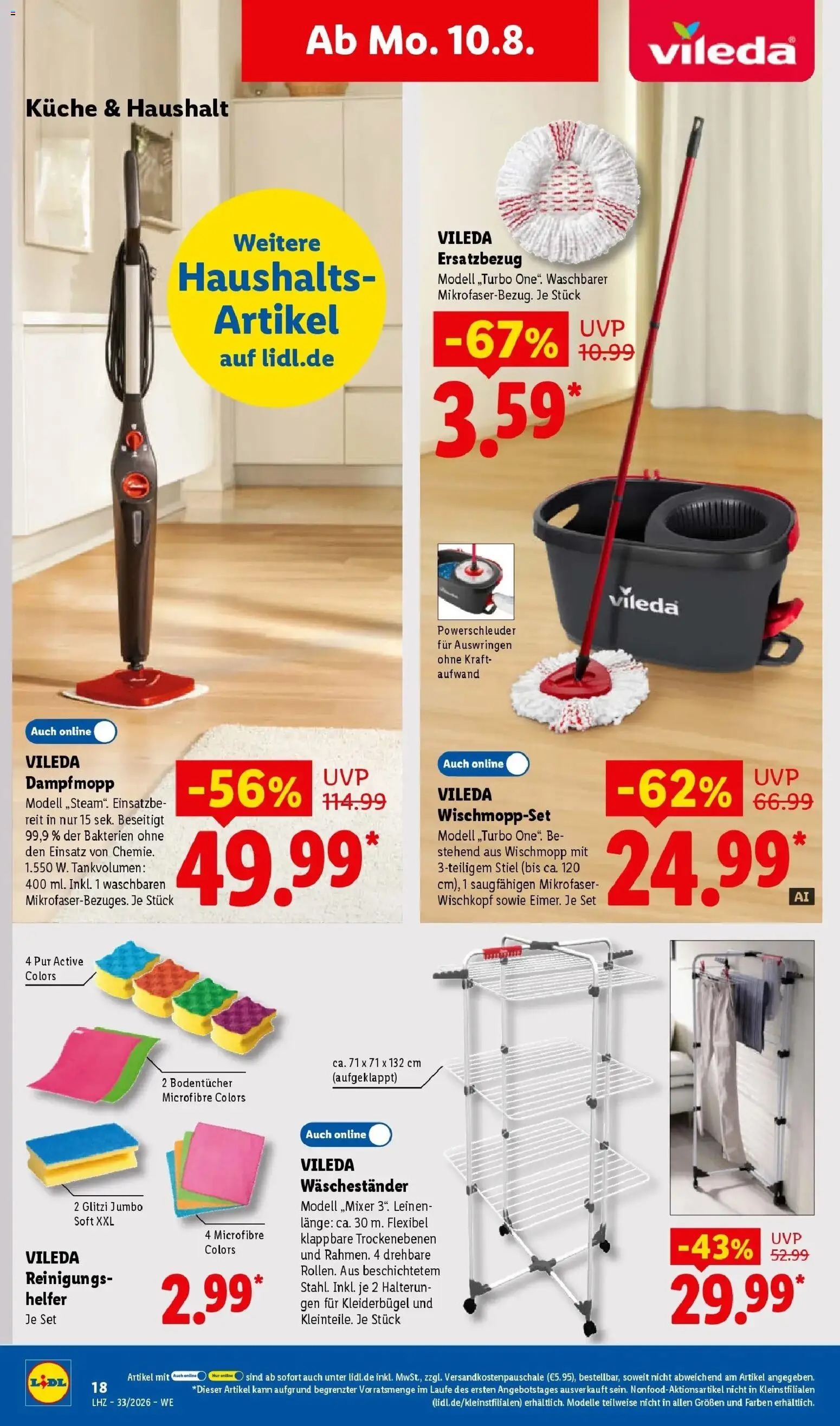 Lidl Prospekt Künzell – gültig ab 10.08.2026 | Seite: 38 | Produkte: Küche, Kleiderbügel, Waschestander