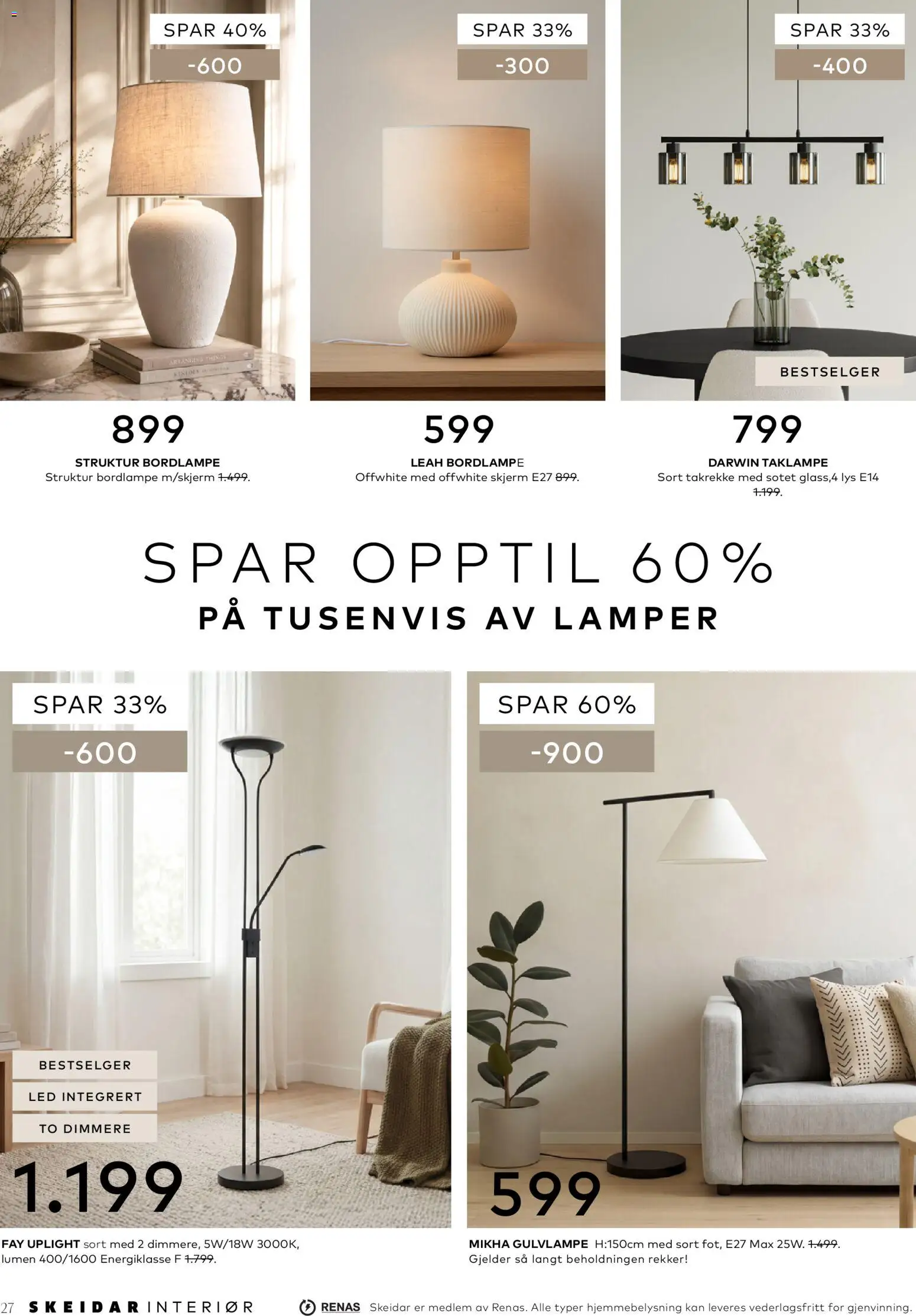 {H1} | Side: 27 | Produkter: Taklampe, Lys, Jeux, Interiør