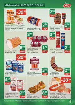 ČIA MARKET leidinys galioja nuo 2026.07.07 | Puslapis: 8 | Prekių: Vištienos, Dešrelės, Saliamis, Dešra