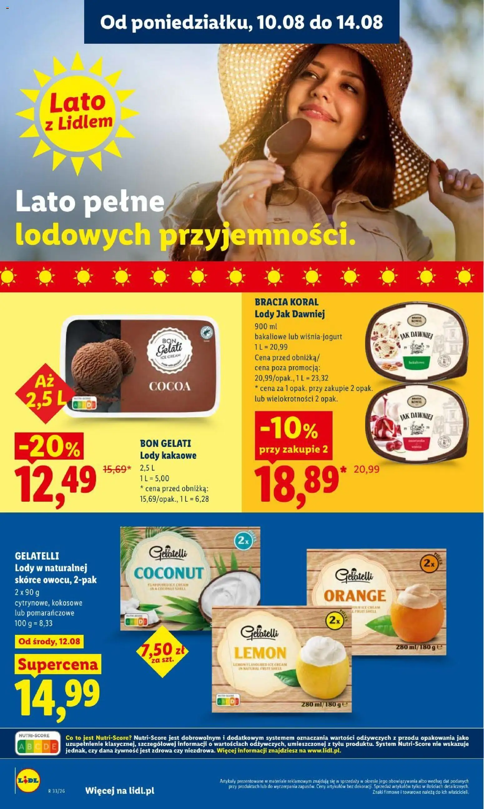 Lidl gazetka od 12.08.2026 | Strona: 66 | Produkty: Żywność, Cytryny, Lody