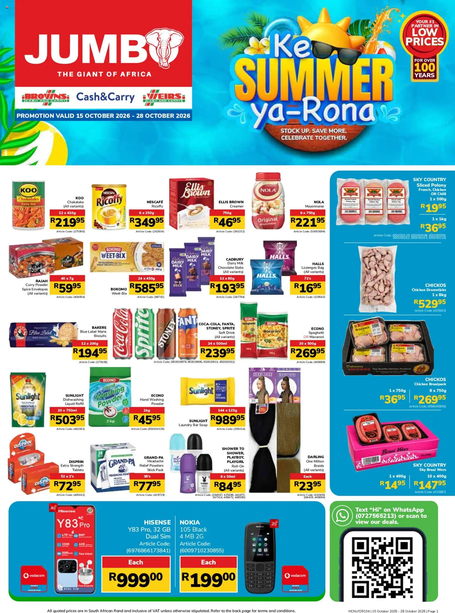 New Jumbo catalogue – valid from 06/10/2026 | Page: 1 | Products: Sim, Shower, Chicken, Chilli