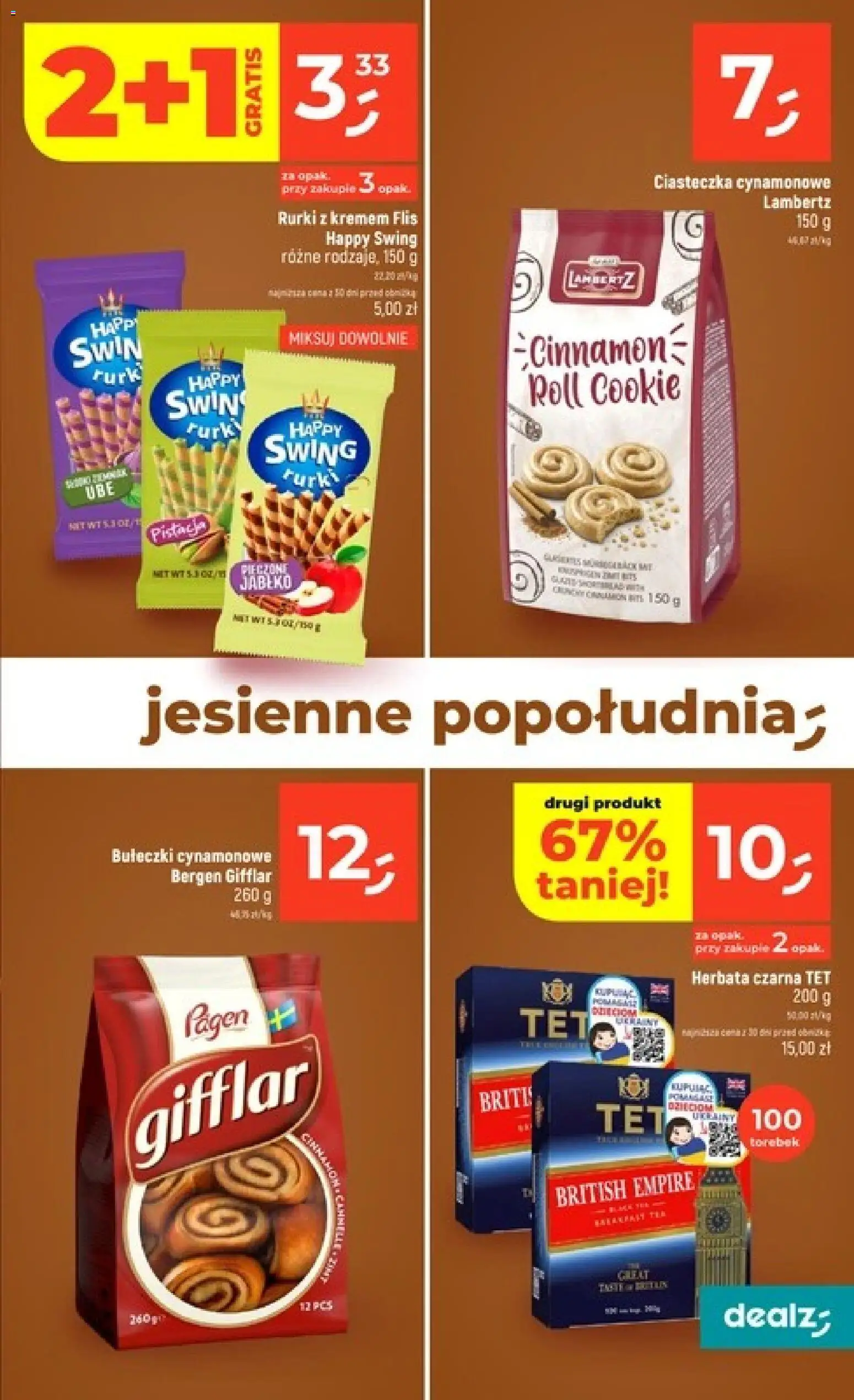 Dealz gazetka od 17.09.2026 | Strona: 21 | Produkty: Rurki z kremem, Herbata czarna, Herbata, Ciasteczka