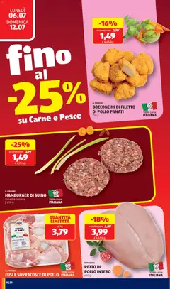 Anteprima del volantino Aldi volantino valido a partire dal 06/07/2026 | Pagina: 10 | Prodotti: Pollo, Pesce, Suino, Hamburger