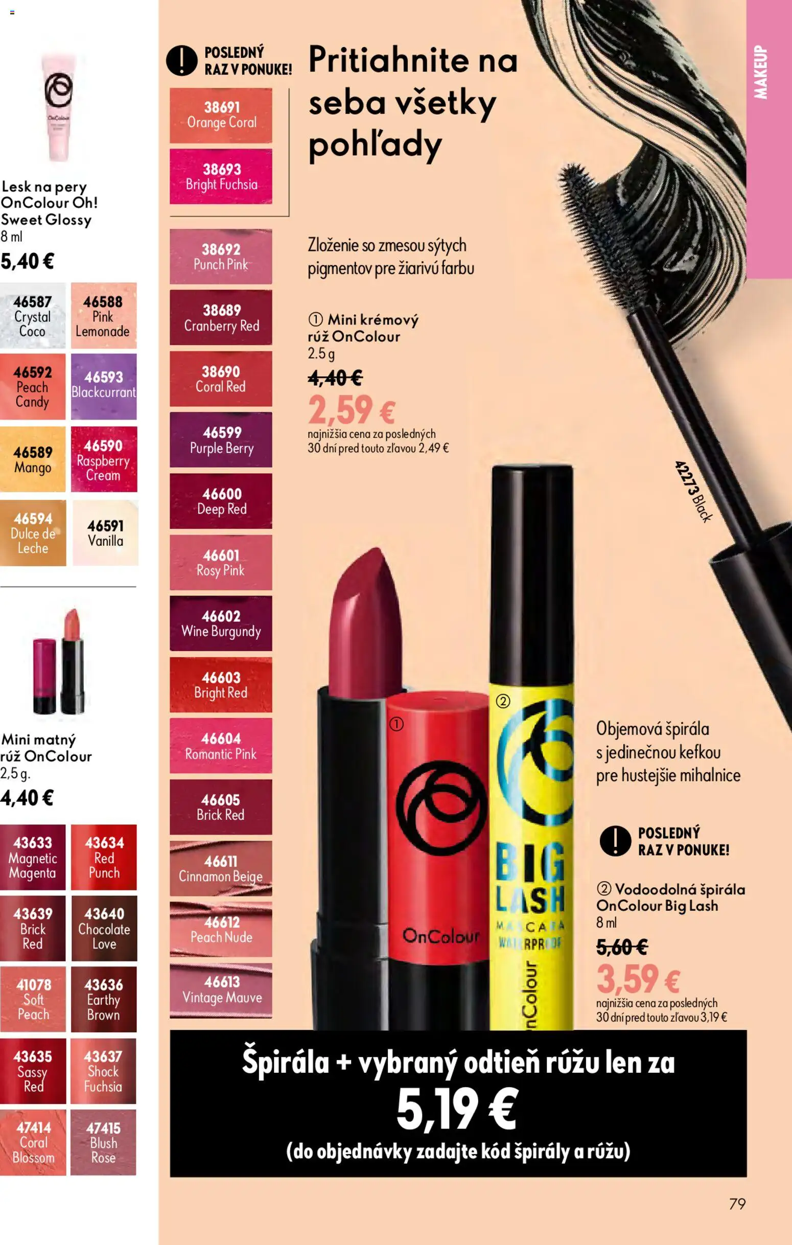 Nové Oriflame akcie – leták je platný od 19.08.2026 | Strana: 79 | Produkty: Lesk na pery, Mango