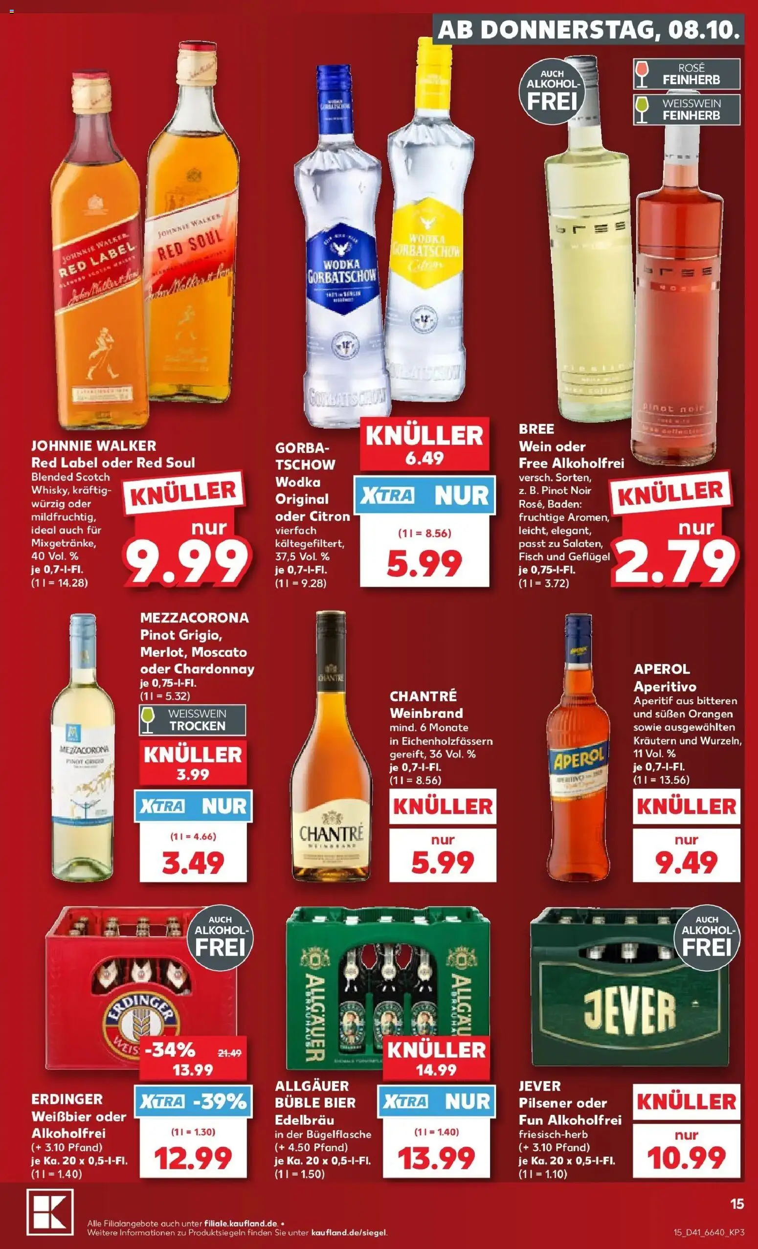 Prospekt Kaufland ab 05.10.2026 » Angebote Online zum Blättern | Seite: 25 | Produkte: Bree, Orangen, Aperol, Wein