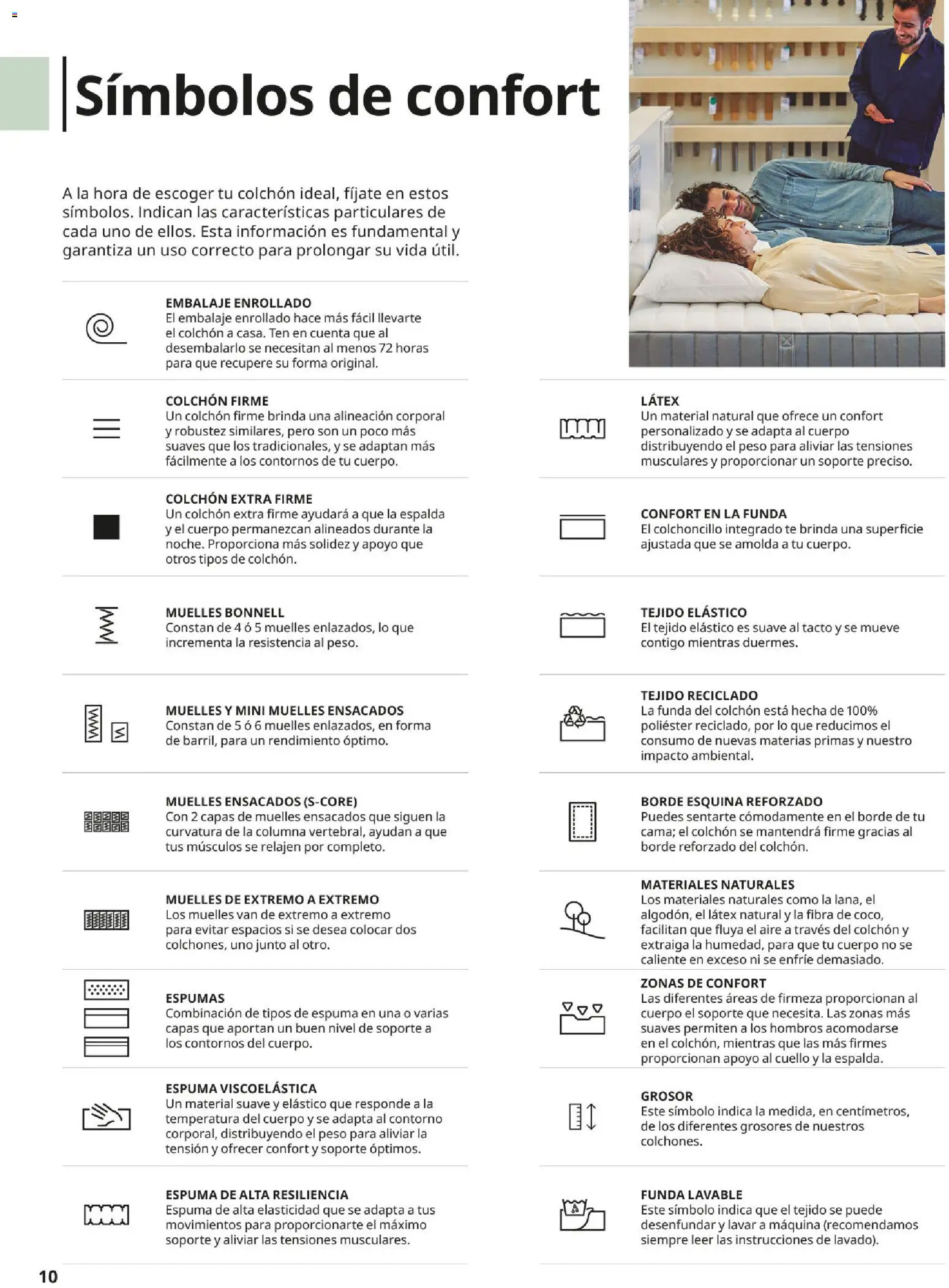 IKEA - Confort │ válido desde el 01/09/2026 | Página: 10 | Productos: Espuma, Colchon, Funda, Peso
