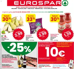 Anteprima del volantino Eurospar volantino Bolzano valido a partire dal 15/10/2026