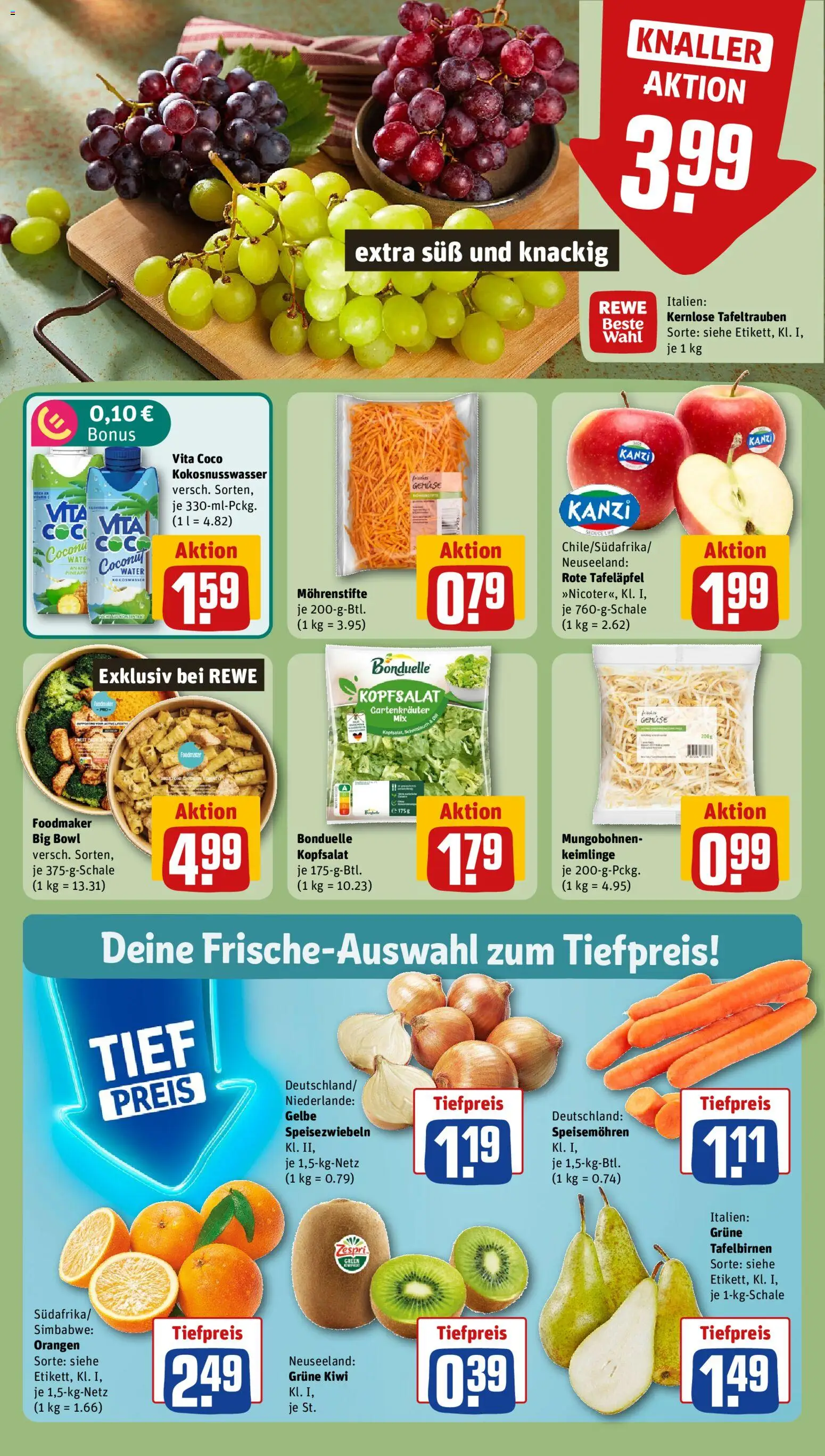 Rewe Prospekt – gültig ab 21.09.2026 | Seite: 12 | Produkte: Orangen, Gemüse, Kiwi