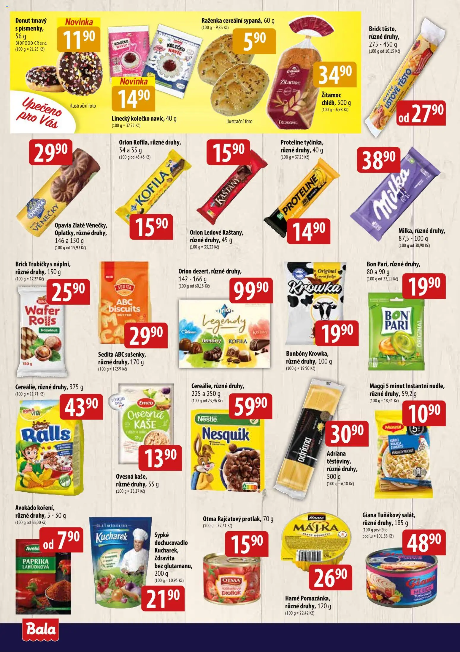BALA velký leták + od 02.09.2026 | Strana: 4 | Produkty: Maggi, Banány, Nesquik, Pomazánka