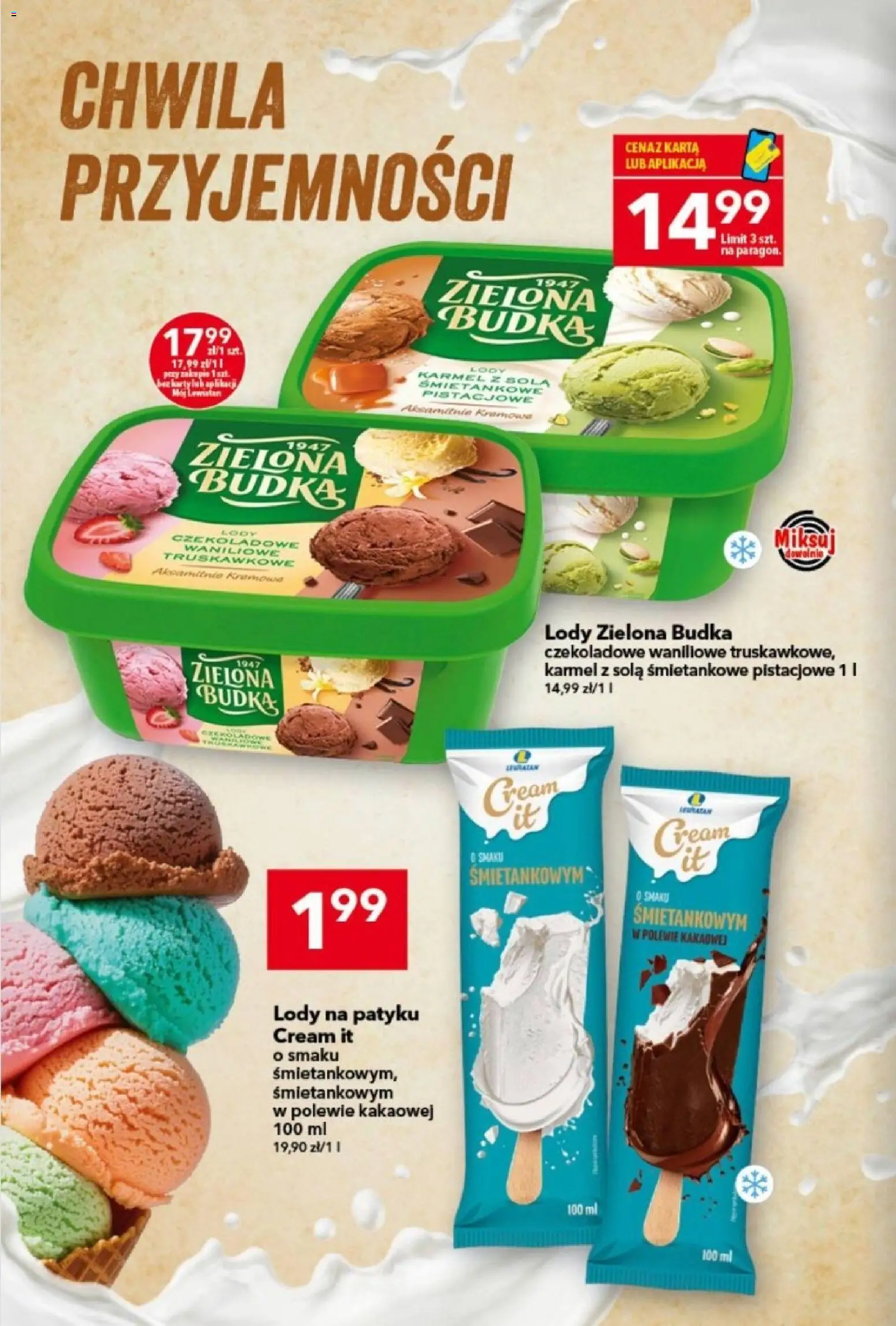 Lewiatan gazetka od 30.07.2026 | Strona: 6 | Produkty: Karta, Lody Zielona Budka, Lody na patyku, Lody