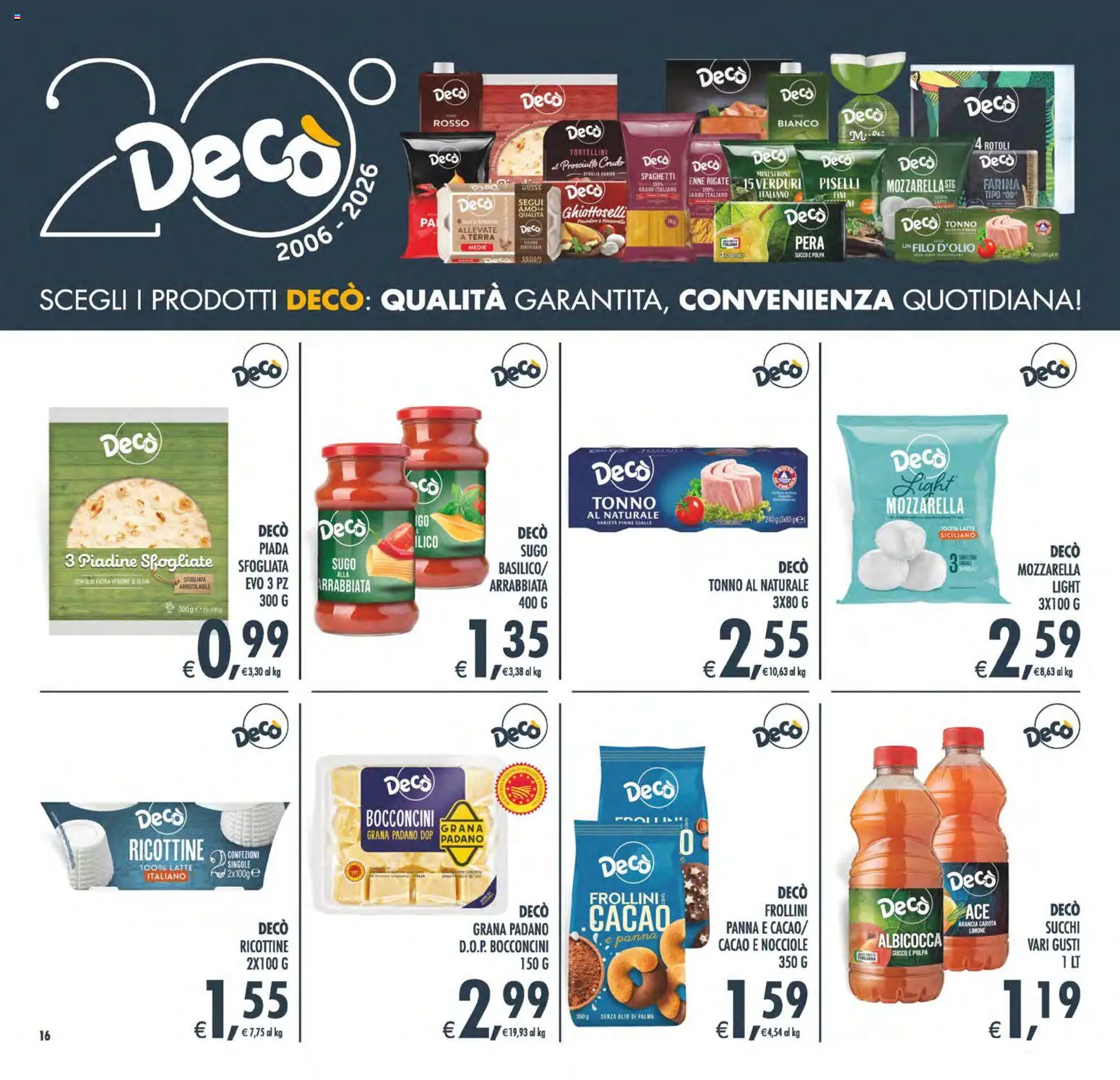 Volantino Decò del 29.05.2026 | Pagina: 16 | Prodotti: Prosciutto, Nocciole, Pinne, Pera