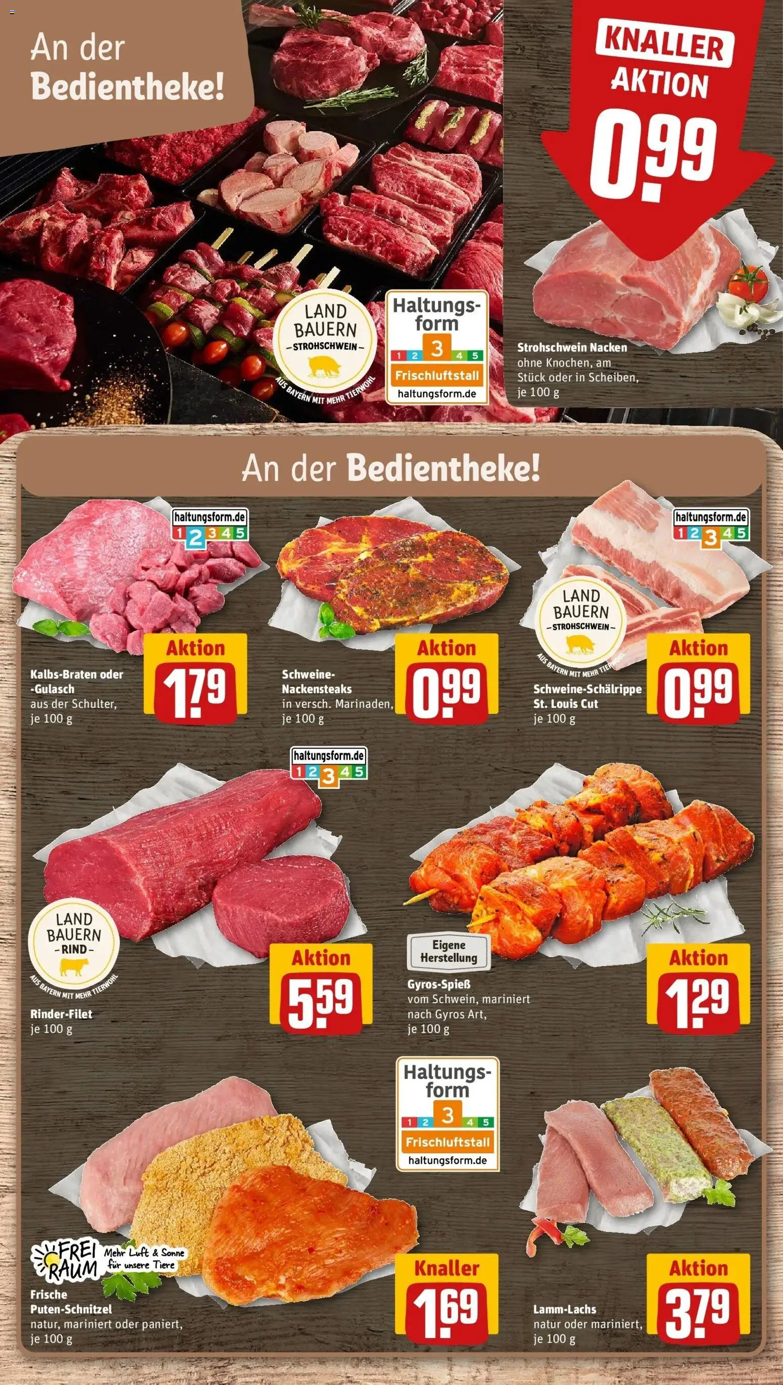 Rewe Prospekt Gräfelfing – gültig ab 06.07.2026 | Seite: 12 | Produkte: Nackensteaks, Rinderfilet, Gyros, Gulasch