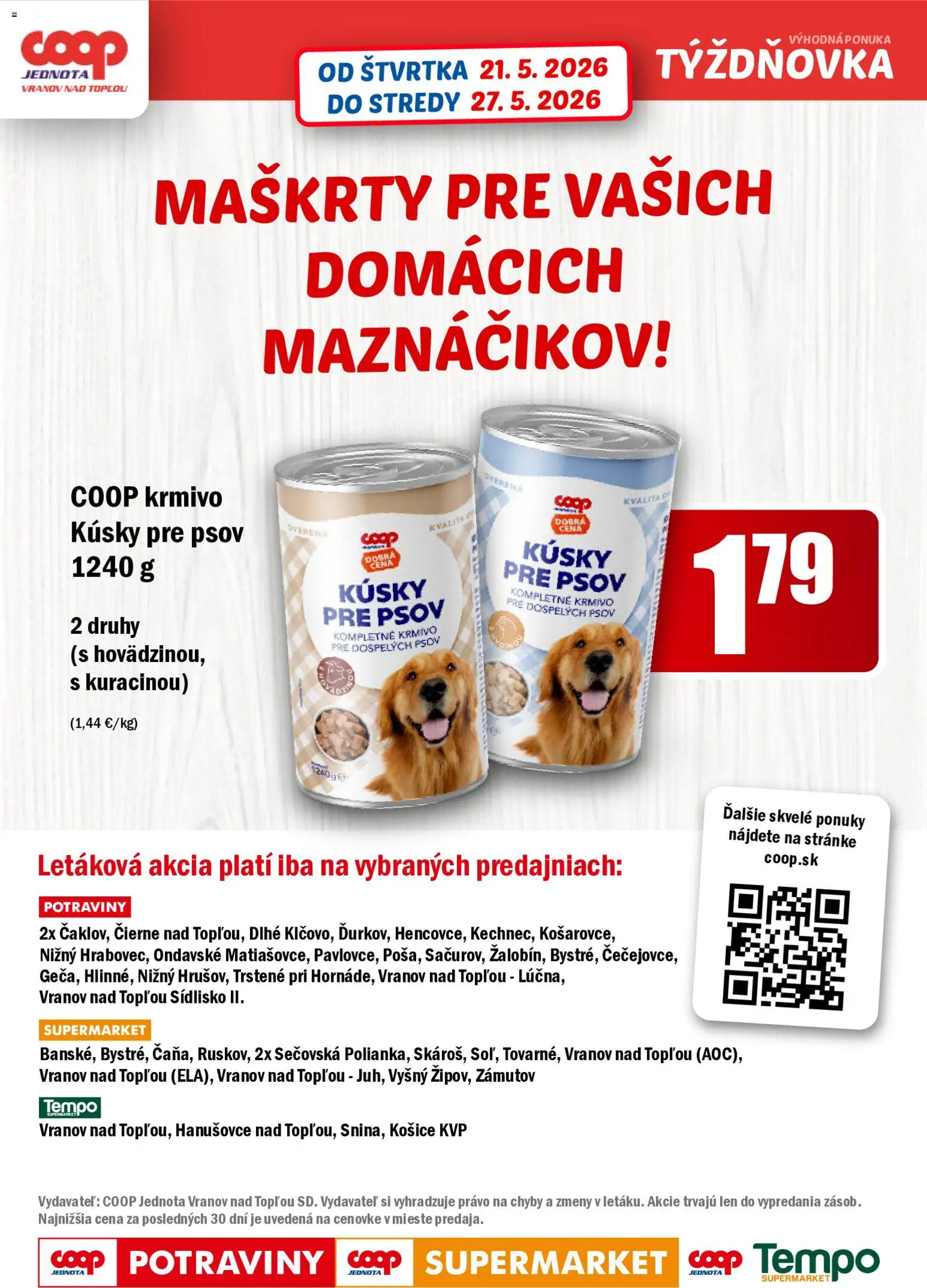 Nové COOP Jednota akcie – leták je platný od 21.05.2026 | Strana: 16