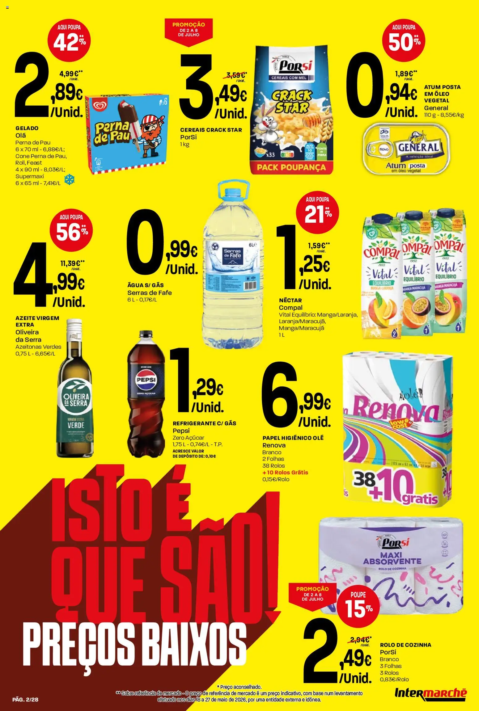 Intermarché Folheto Contact │ válido de 02/07/2026 | Página: 2 | Produtos: Refrigerante, Atum, Base, Óleo