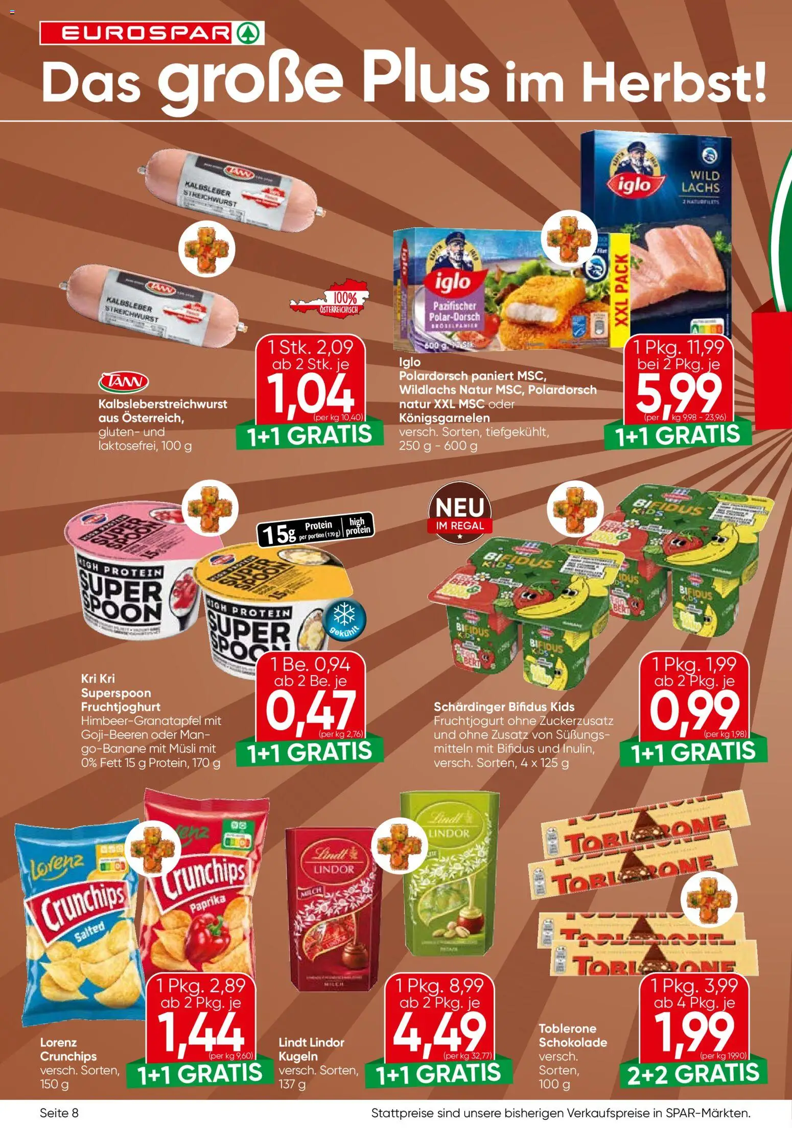 Eurospar Flugblatt gültig ab 22.10.2026 | Seite: 8