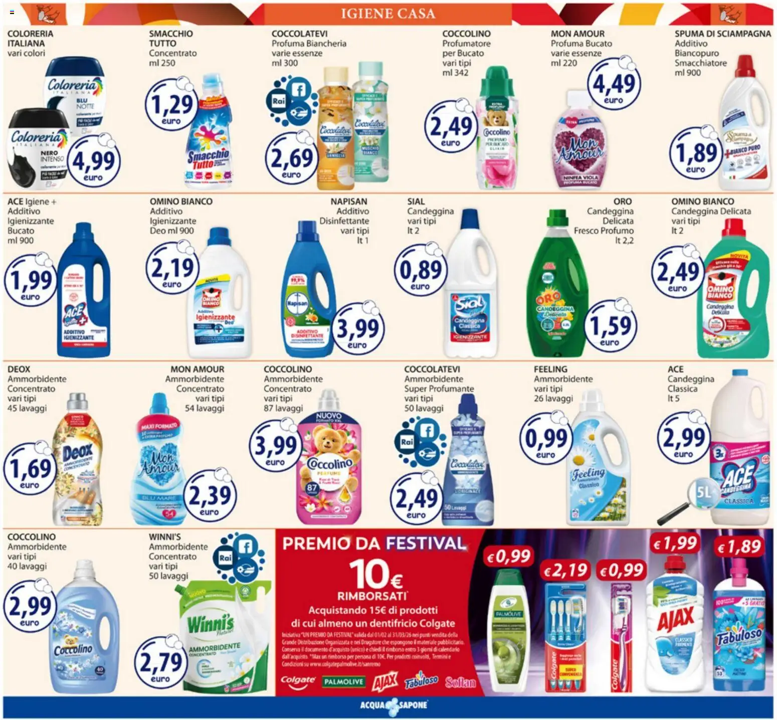 Volantino Acqua e Sapone del 09.03.2026 | Pagina: 19 | Prodotti: Sapone, Dentifricio, Smacchiatore, Profumo