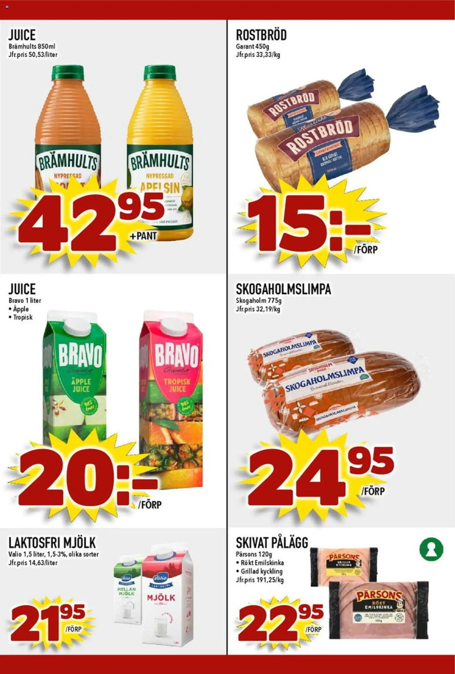Matdax reklamblad aktuell från 31/08/2026 | Sida: 20 | Produkter: Rostbröd, Mjölk, Juice, Laktosfri mjölk