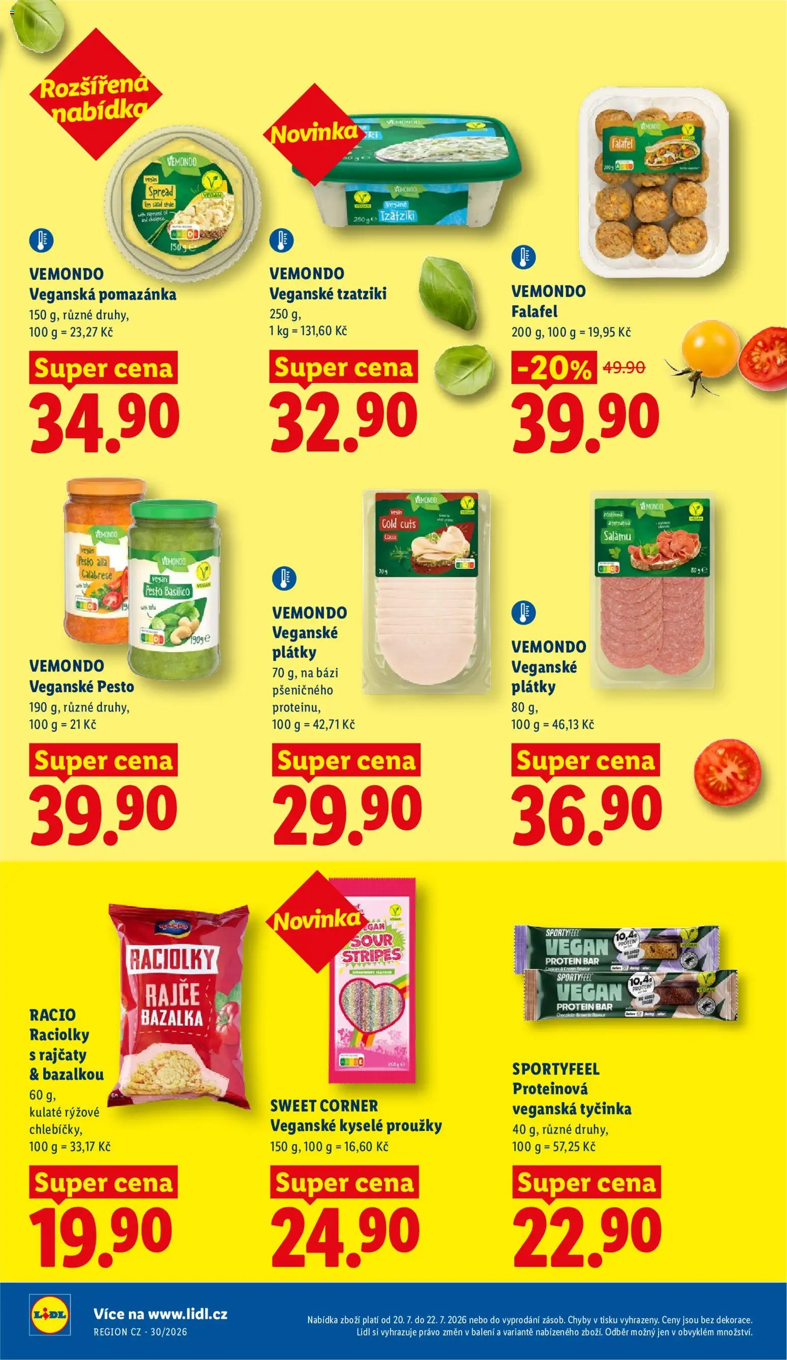 Lidl leták od 20.07.2026 | Strana: 24 | Produkty: Vegan, Brownie, Pesto, Protein