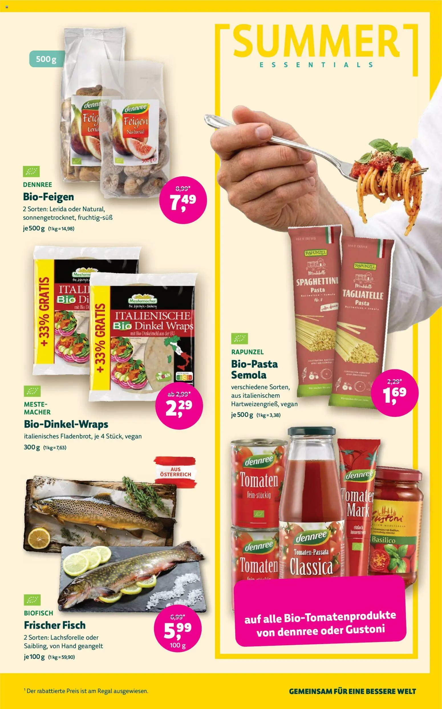 Denns BioMarkt Angebote gültig ab 17.06.2026 | Seite: 9 | Produkte: Pasta, Regal, Tomaten, Fisch