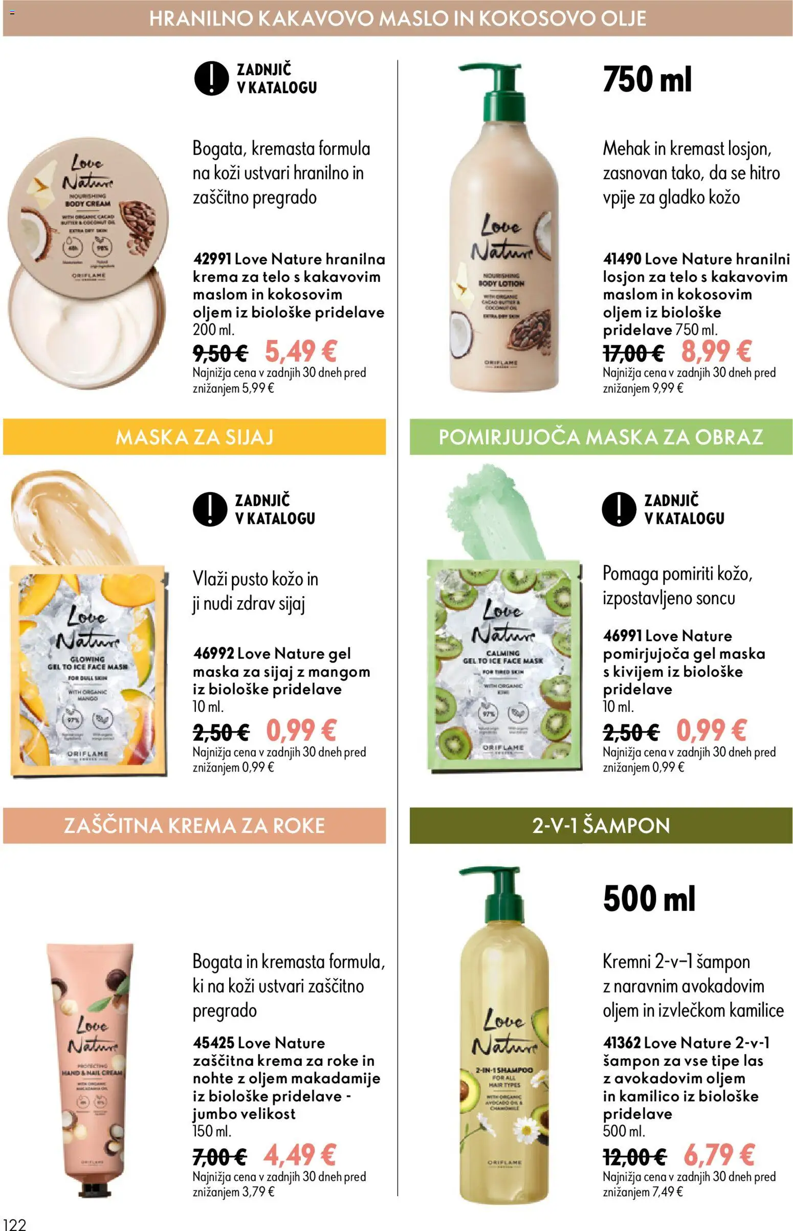 Novi Oriflame katalog ponudbe – veljaven od 26.08.2026 | Stran: 122 | Izdelki: Maska za obraz, Maska, Maslo, Krema za roke