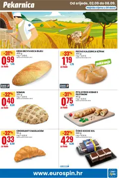 KRUH BEZ KVASCA BIJELI, 400 g - Pregled kataloga iz trgovine Eurospin, vrijedi od 02.09.2026 | Stranica: 11 | Proizvodi: Somun, Kruh, Gyros, Pecivo