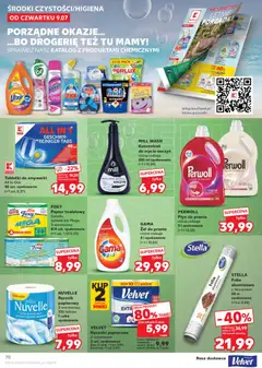 Náhled letáku Kaufland Polsko leták od 09.07.2026 | Strana: 70 | Produkty: Finish, Perwoll, Velvet, Drogerie