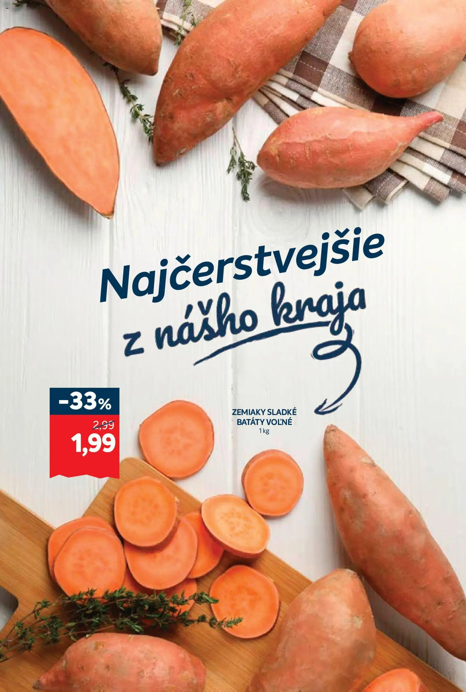 Nové Kraj akcie – leták je platný od 10.09.2026 | Strana: 3 | Produkty: Zemiaky, Batáty