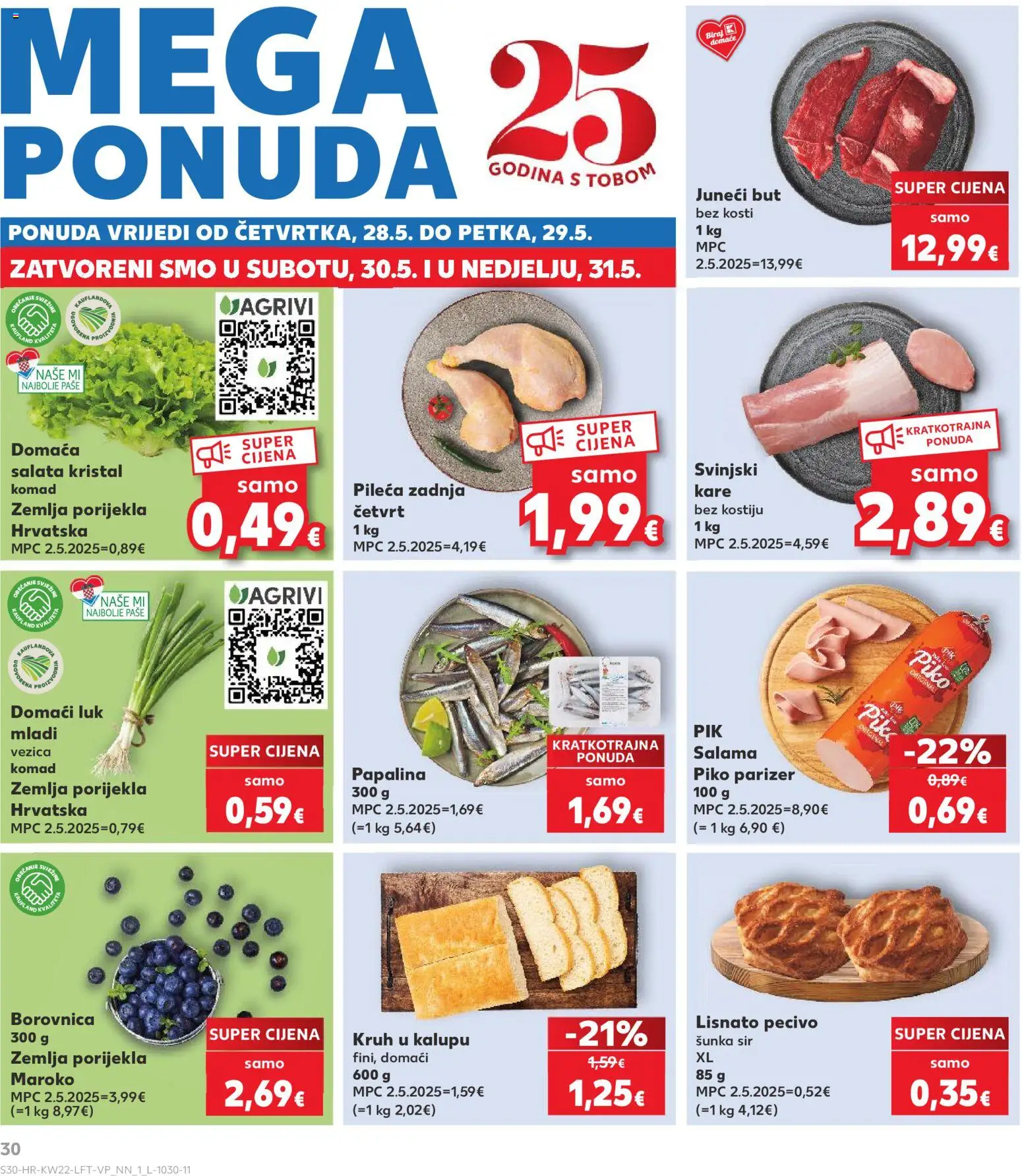 Kaufland katalog | vrijedi od 27.05.2026 | Stranica: 30 | Proizvodi: Šunka, Luk, Dove, Parizer
