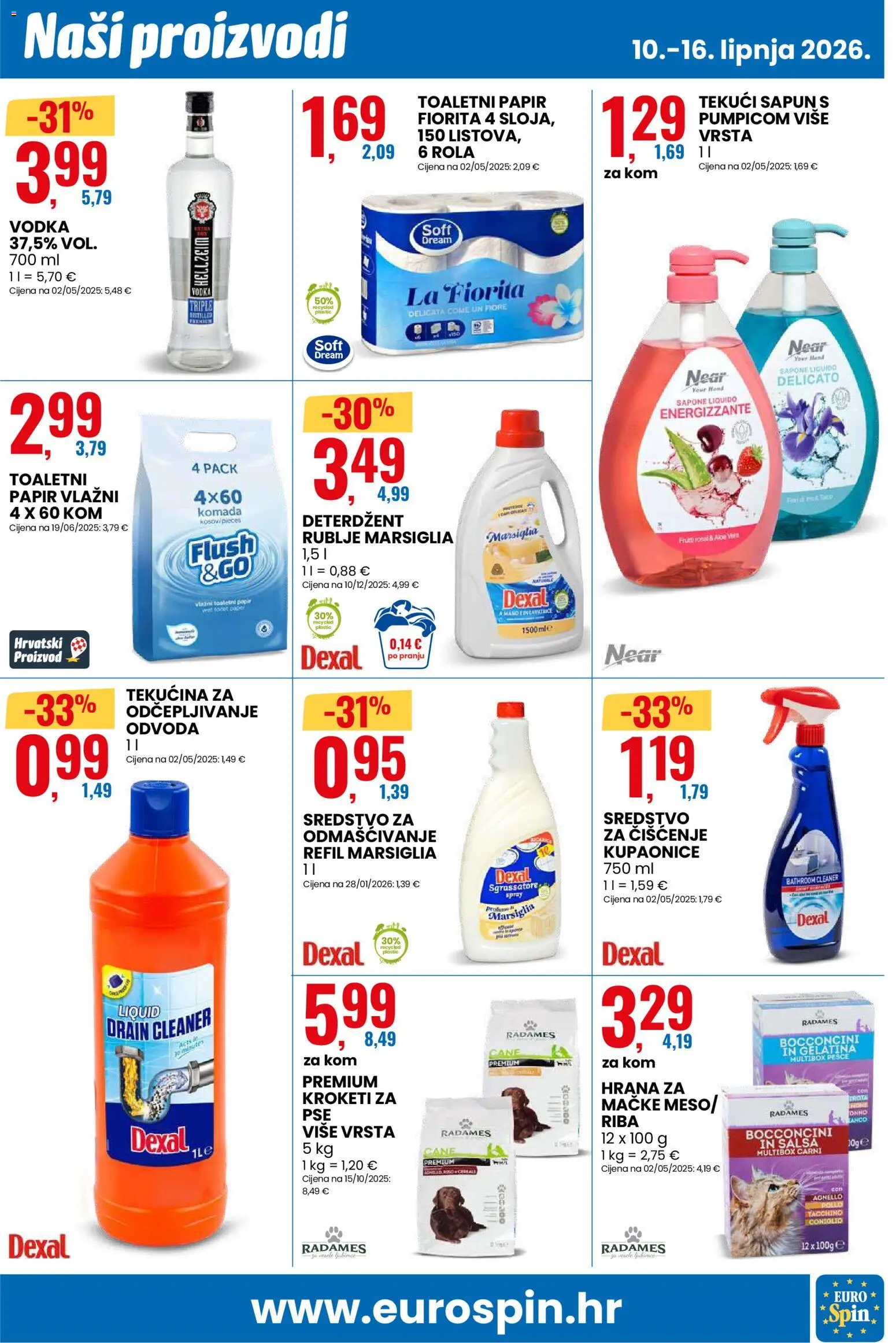 Eurospin katalog | vrijedi od 10.06.2026 | Stranica: 7 | Proizvodi: Riba, Deterdžent, Toaletni papir, Vodka
