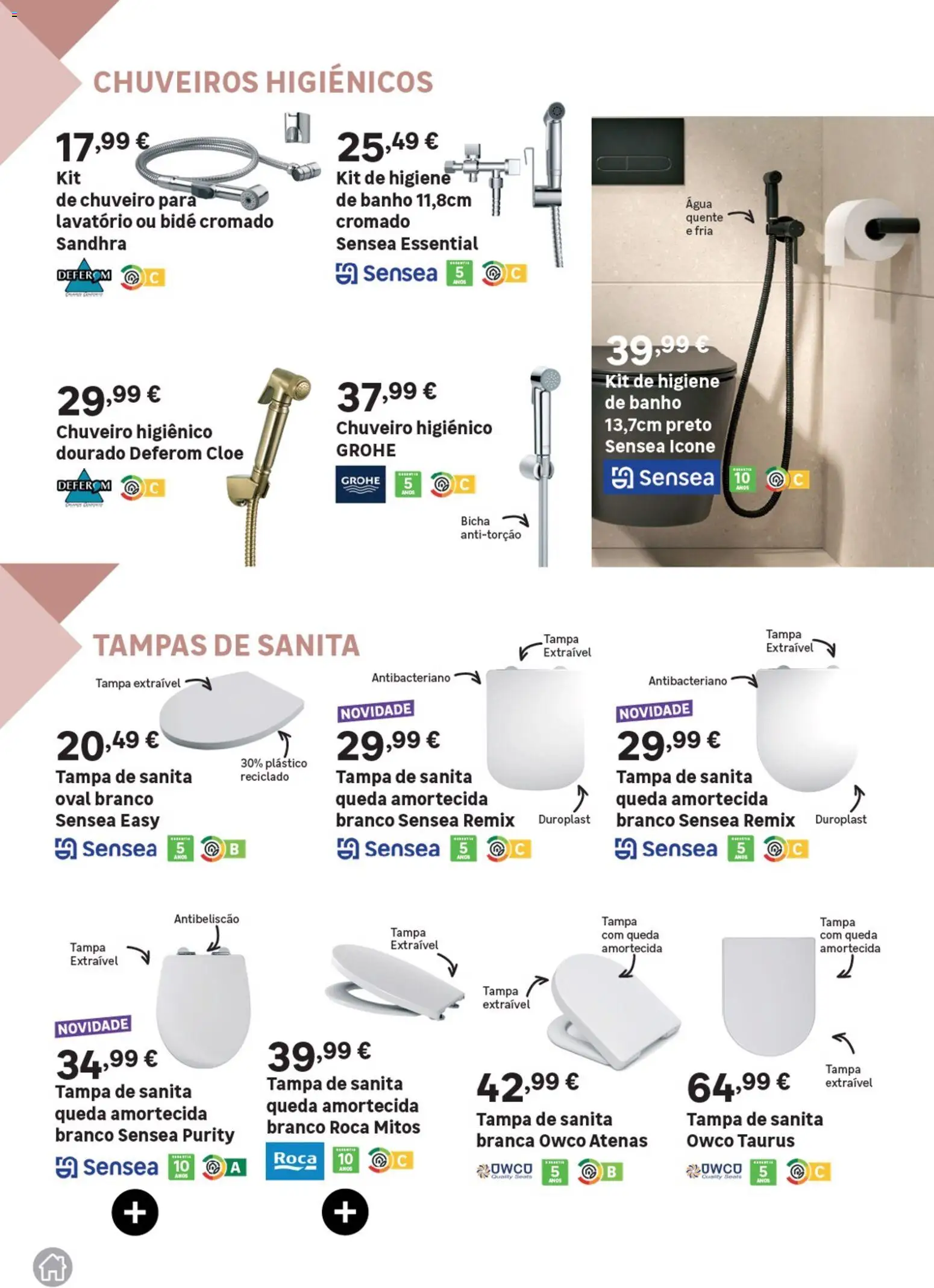 Leroy Merlin Catálogo Casas de Banho │ válido de 28.05.2026 | Página: 73 | Produtos: Agua, Lavatório, Chuveiro, Banho