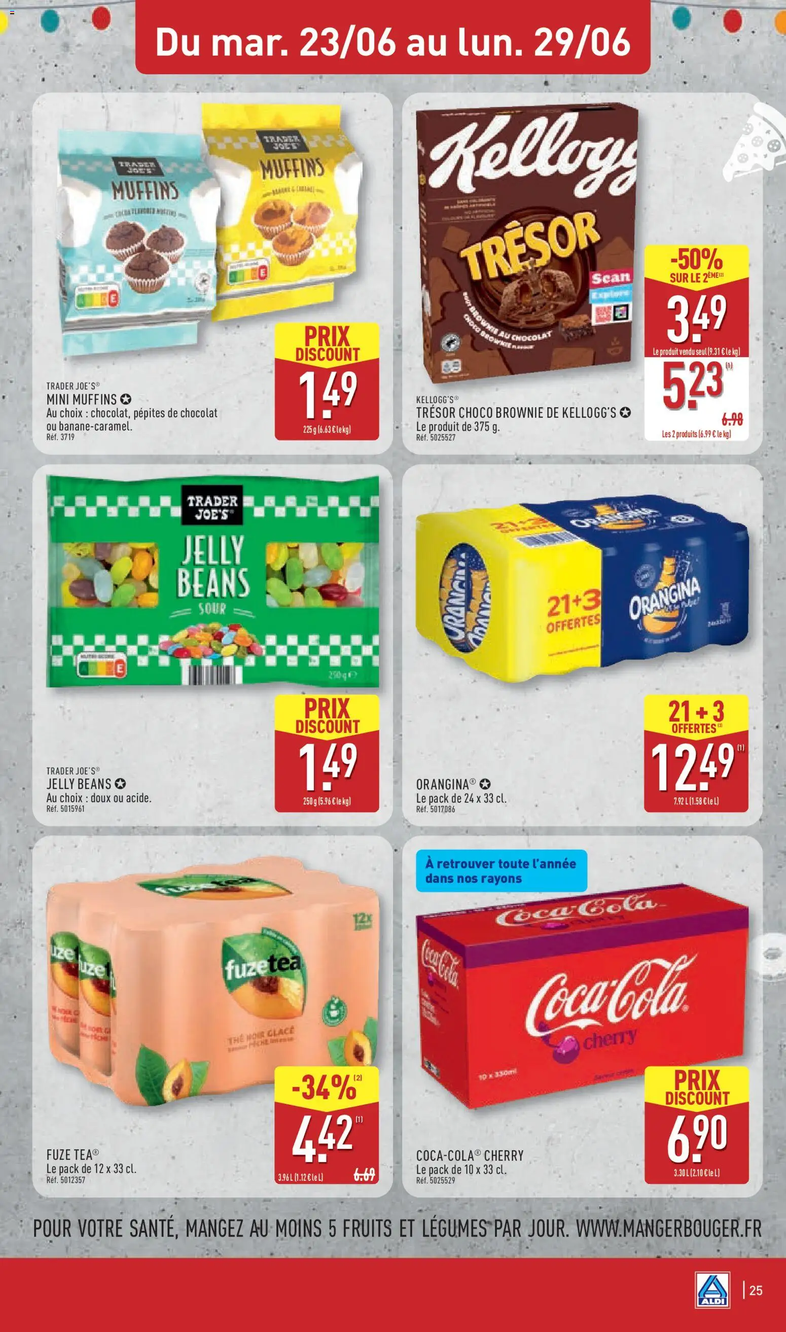{H1} | Page: 27 | Produits: Muffins, Orangina, Pépites de chocolat, Chocolat
