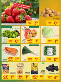 Tuš katalog akcije – veljaven od 13.05.2026 | Stran: 2 | Izdelki: Suhe slive, Jabolka, Jagode, Solata