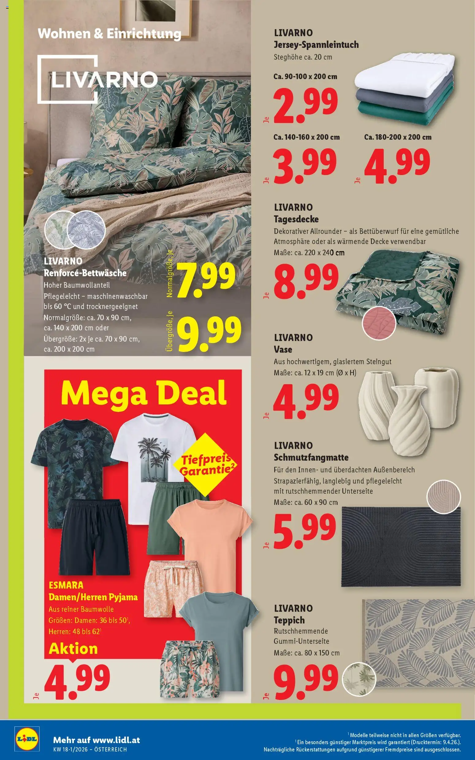 Lidl Flugblatt - Oberpullendorf, Güssing, Oberwart gültig ab 23.04.2026 | Seite: 41 | Produkte: Pyjama, Decke, Teppich, Vase