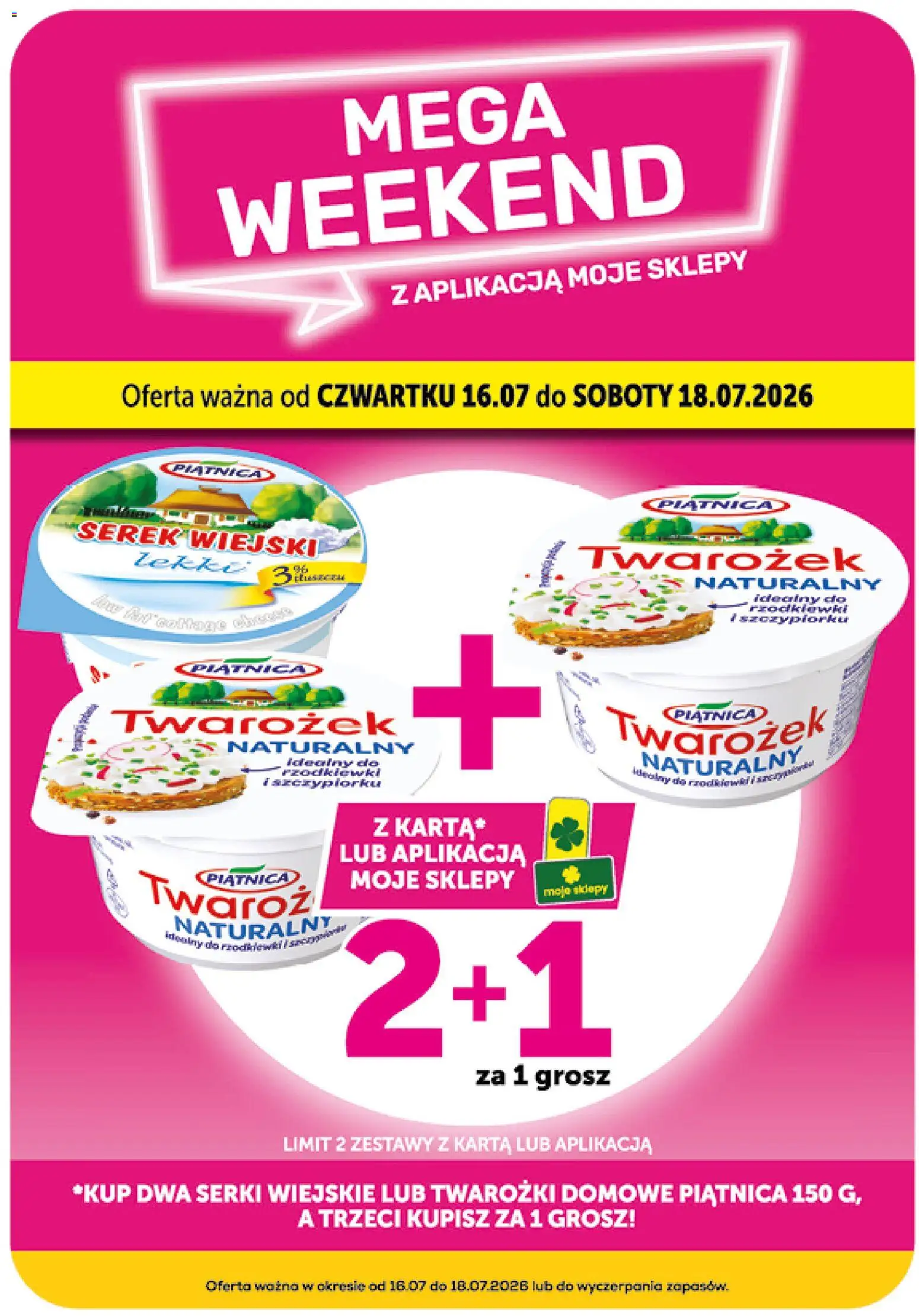Groszek gazetka - Market od 16.07.2026 | Strona: 5 | Produkty: Karta, Serek, Serek wiejski, Twarożek