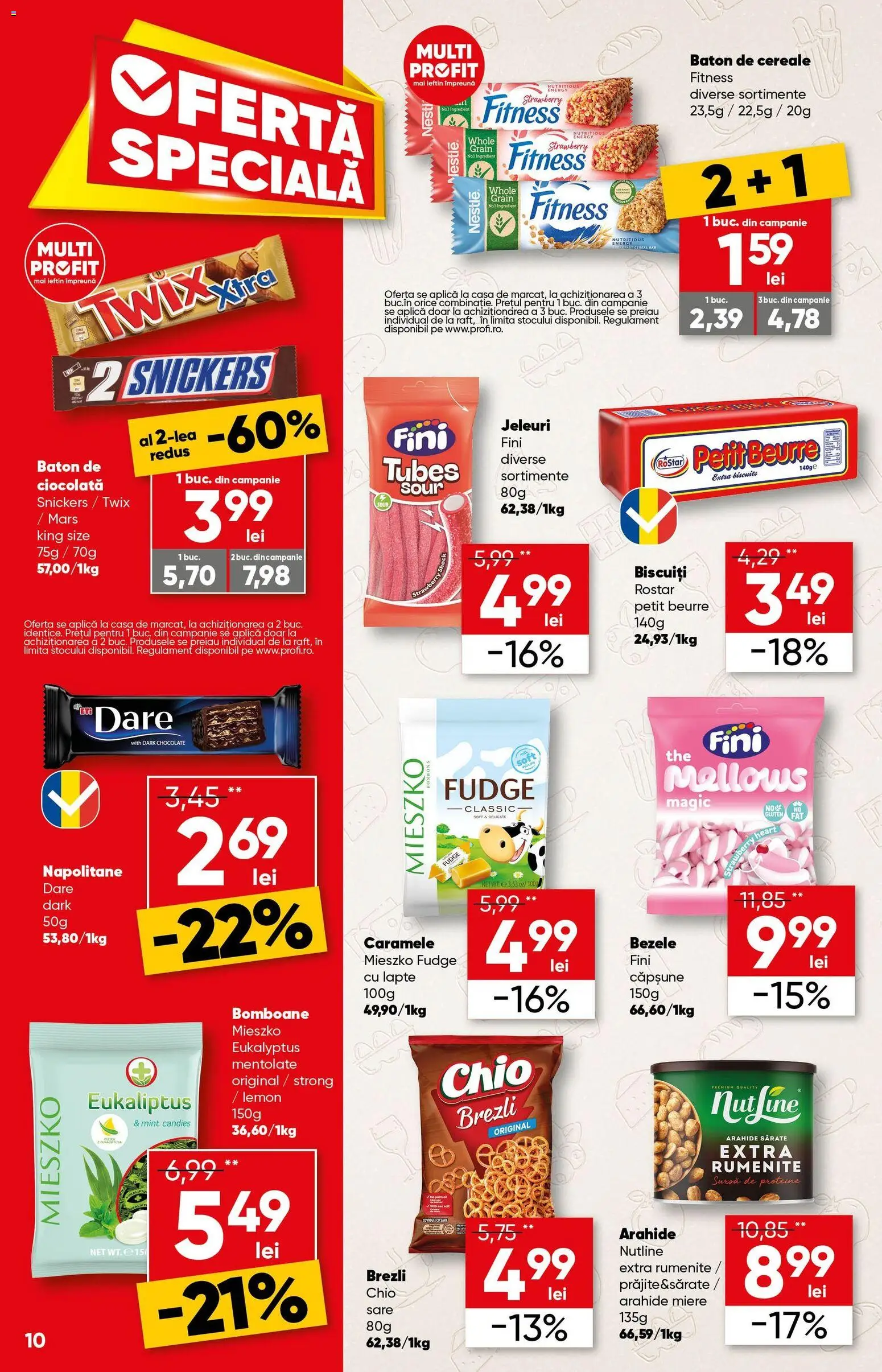 Noul catalog Profi – valabil de la 18.02.2026 | Pagină: 10 | Produse: Lapte, Ciocolată, Jeleuri, Sare
